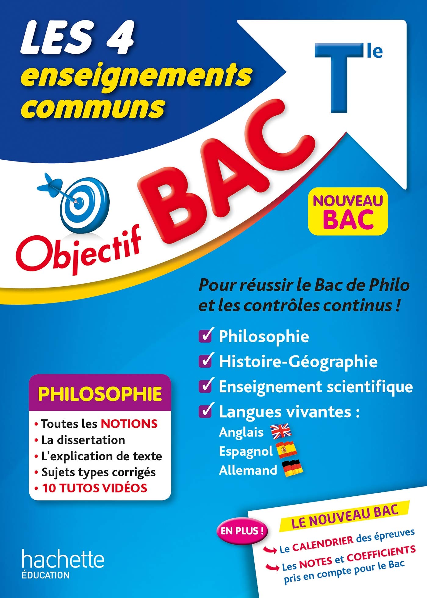 Objectif BAC Les 4 enseignements communs Terminale 9782017123460