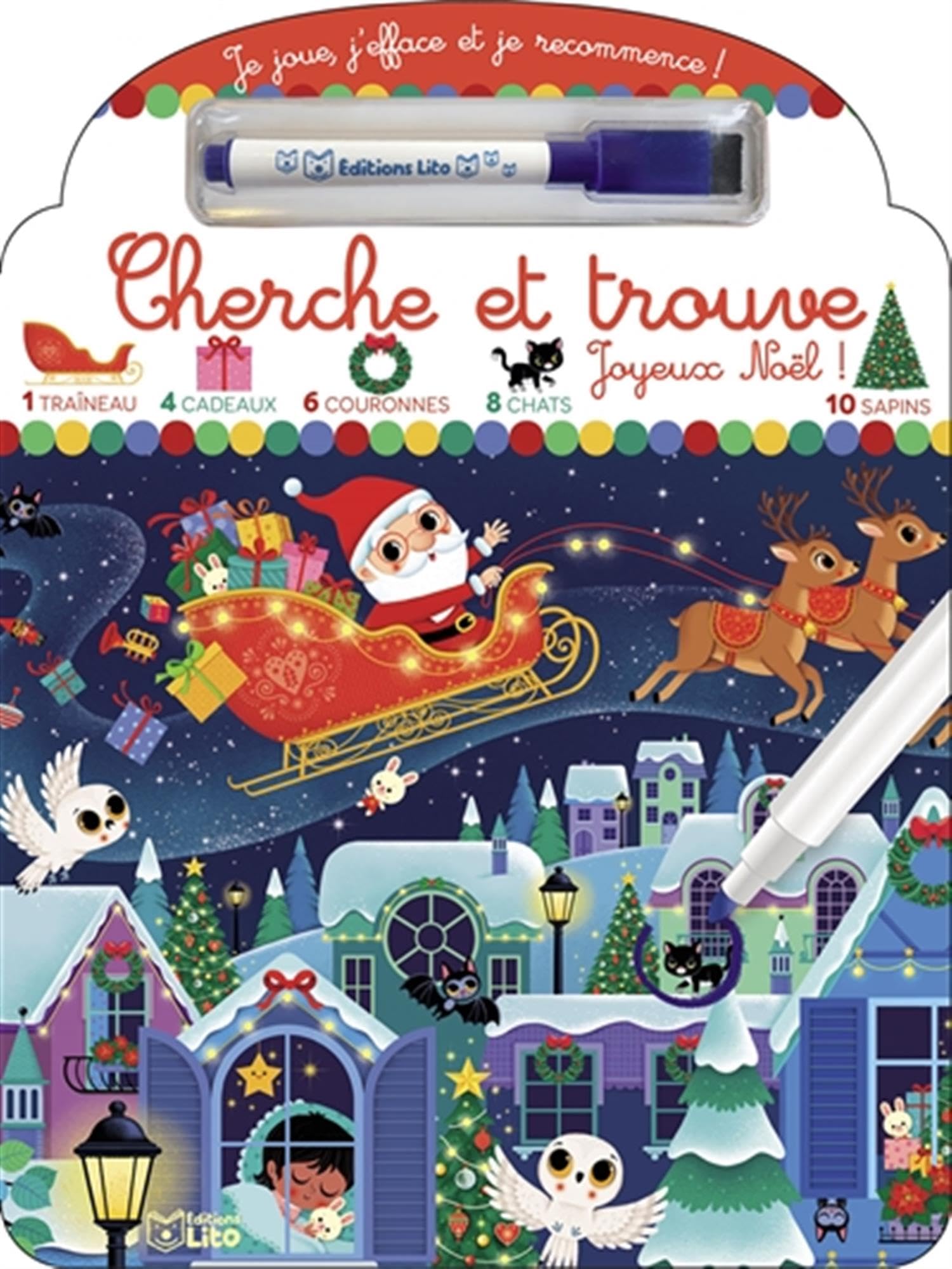 Cherche et trouve Joyeux Noël !: Avec 1 feutre effaçable 9782244805924