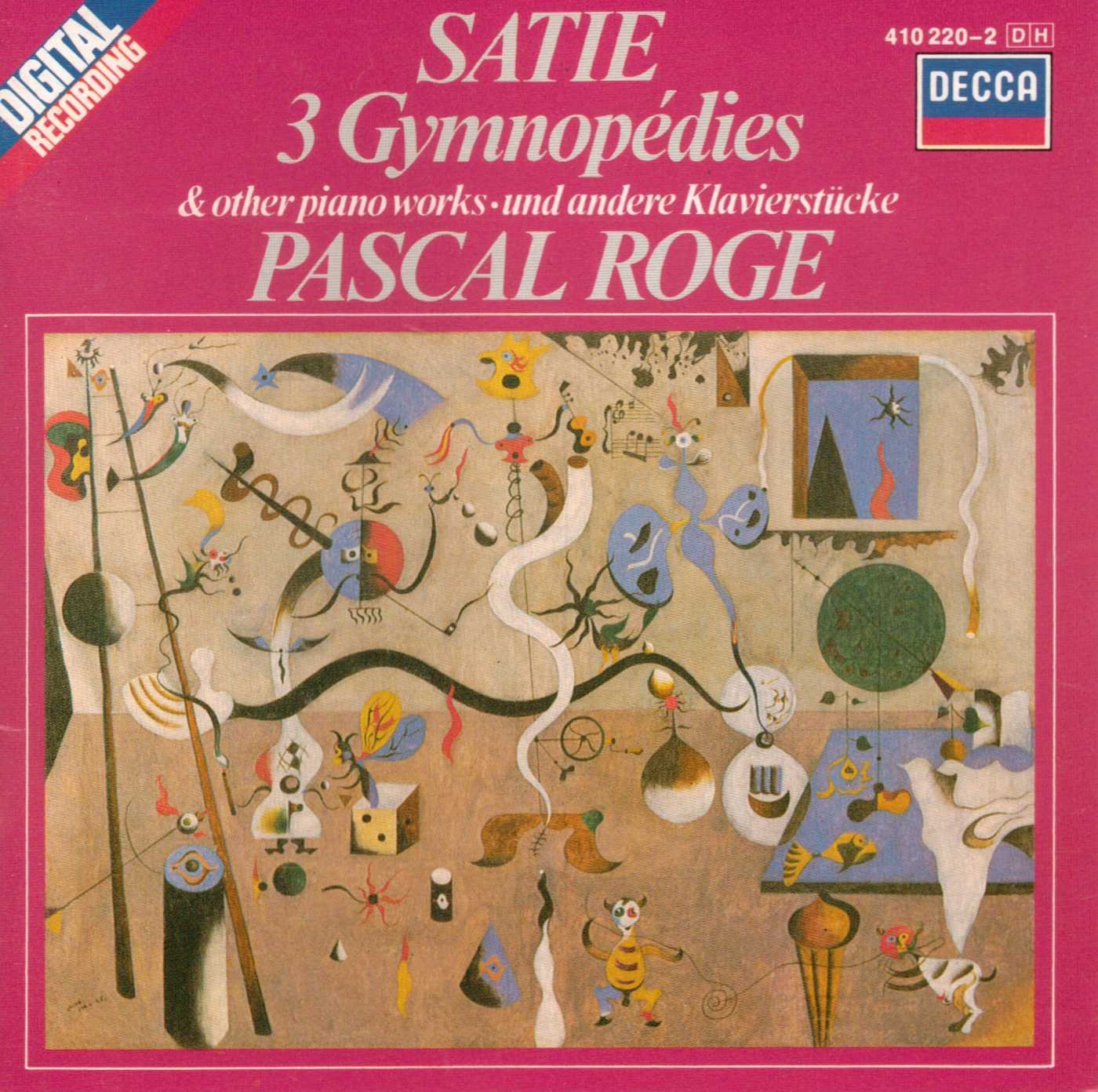 Satie : 3 Gymnopédies et autres oeuvres pour piano 0028941022028