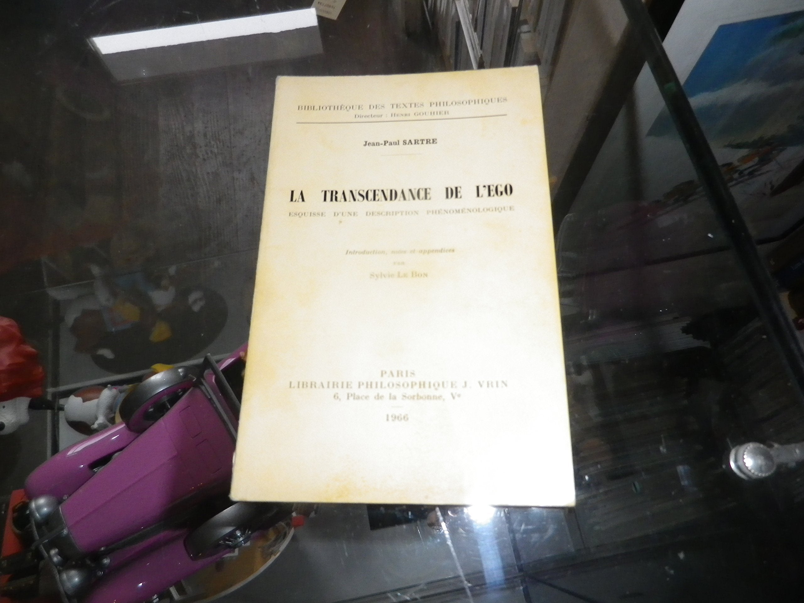 La transcendance de l'ego. esquisse d'une description phénoménologique. introduction, notes et appendices par sylvie le bon.