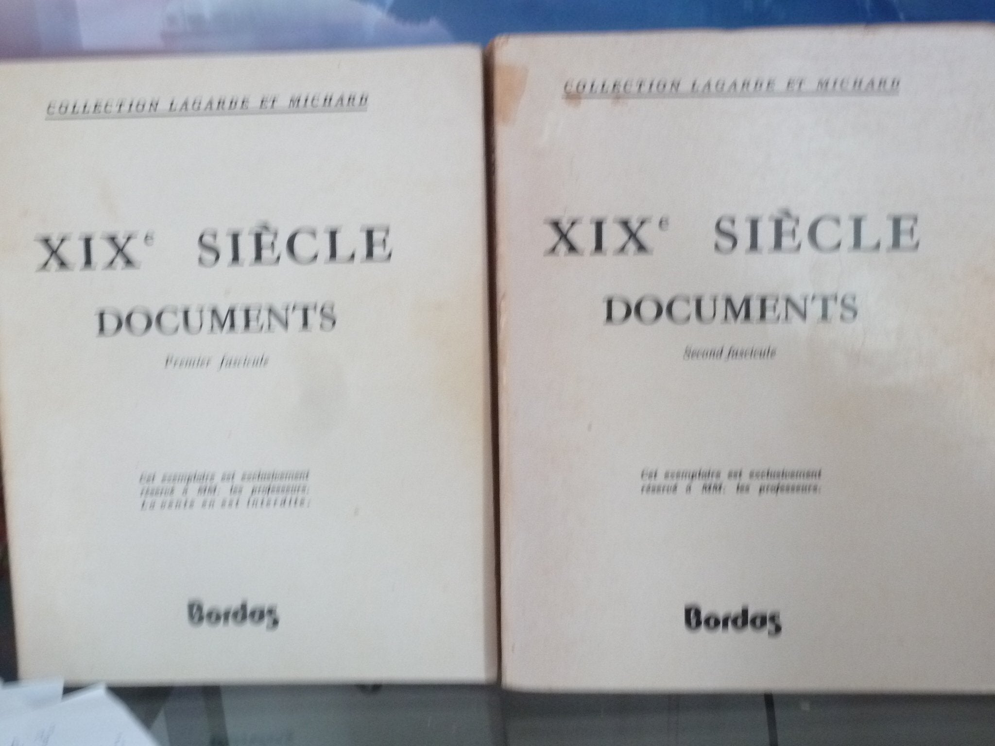 XIX° SIECLE DOCUMENTS (livre du professeur)