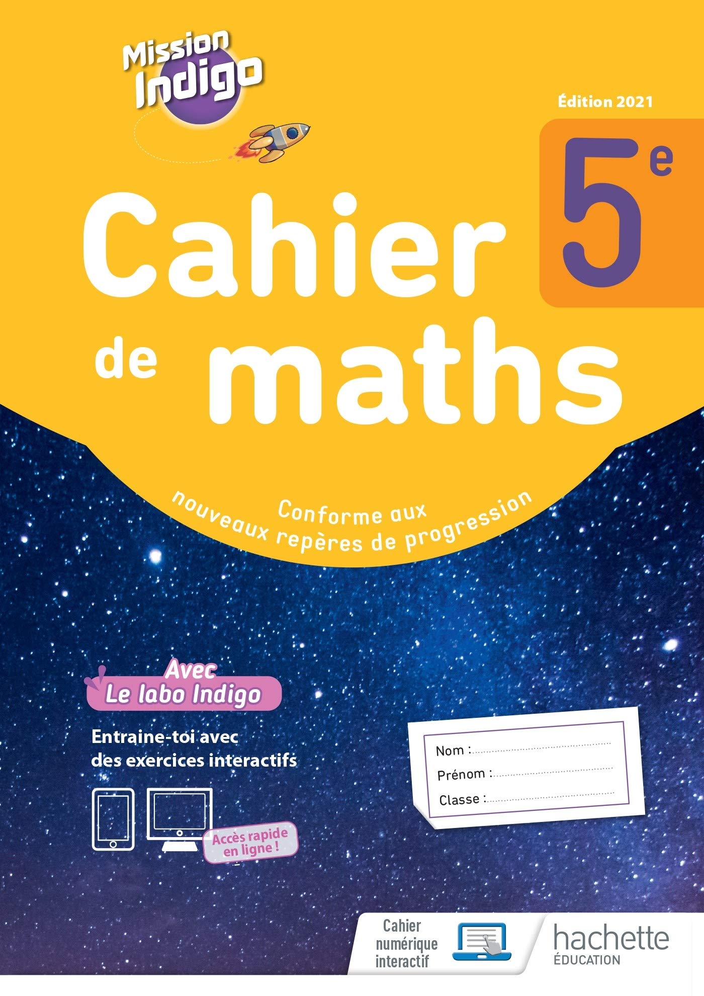 Mission Indigo 5e - cahier d'activités - Ed. 2021 9782017875239