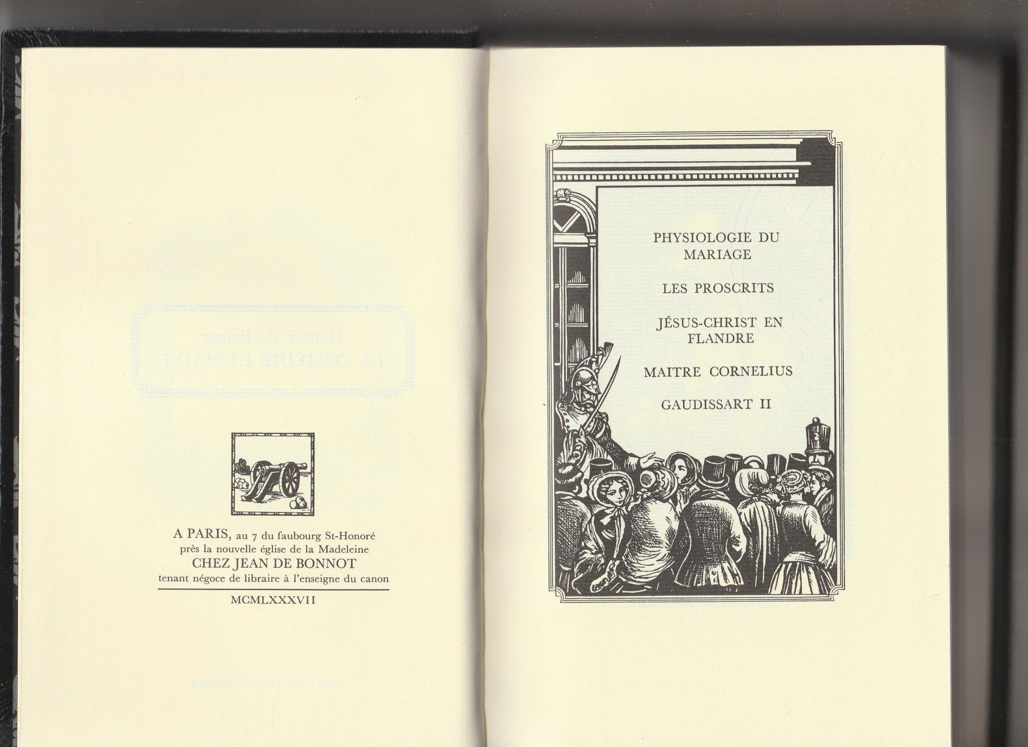 La Comédie Humaine par Honoré de BALZAC Tome 26 (Physiologie du mariage, Les Proscrits, Jésus-Christ en Flandre, Maître Cornélius, Gaudissart II) chez Jean de Bonnot