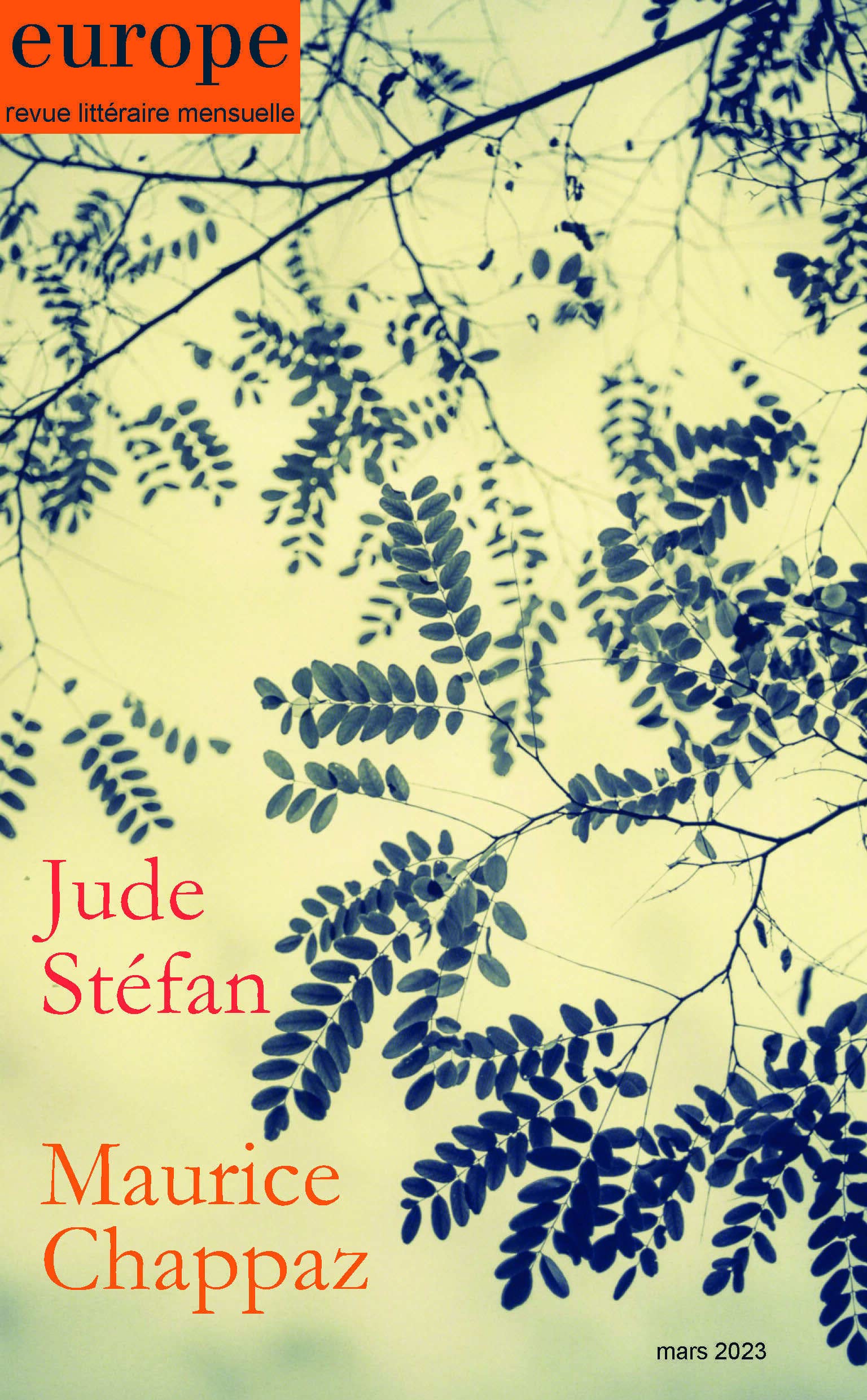 Europe Jude Stéfan / Maurice Chappaz: Mars 2023 9782351501276