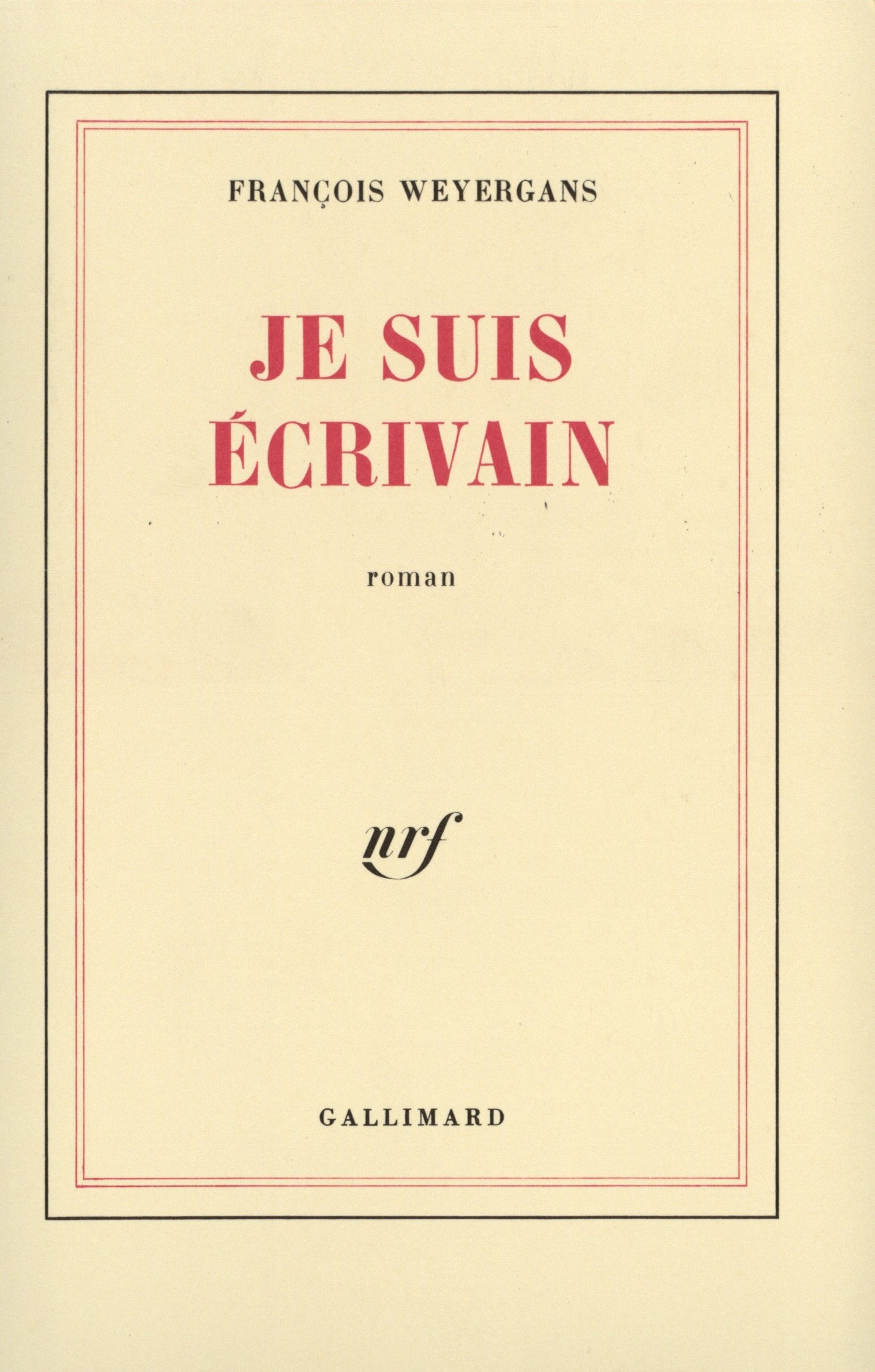 Je suis écrivain 9782070709748
