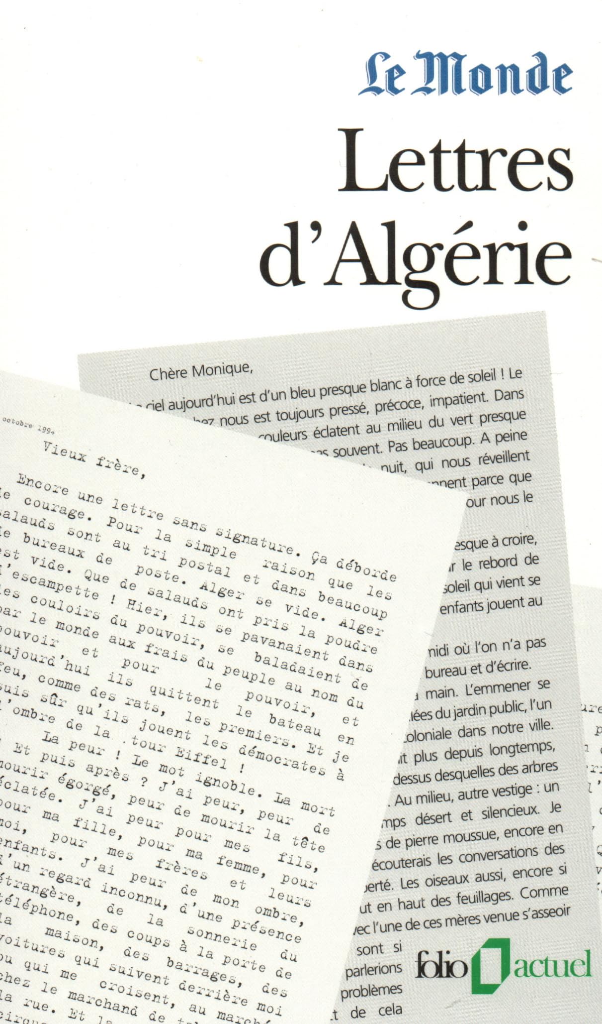 Lettres d'Algérie 9782070404988