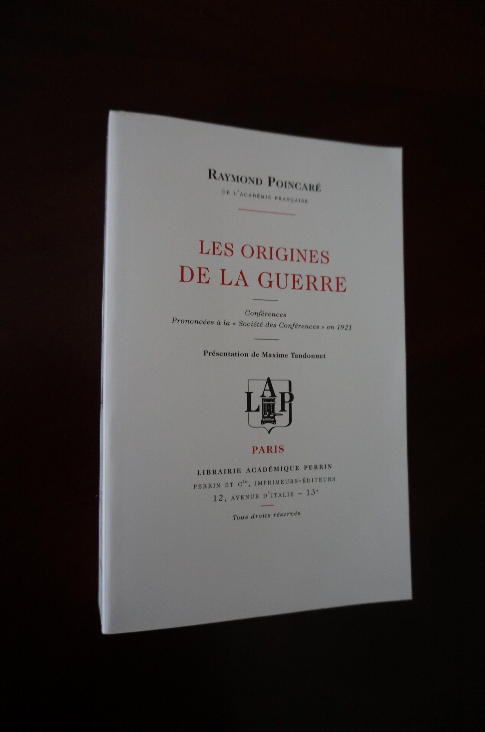 Les origines de la guerre 9782262043858