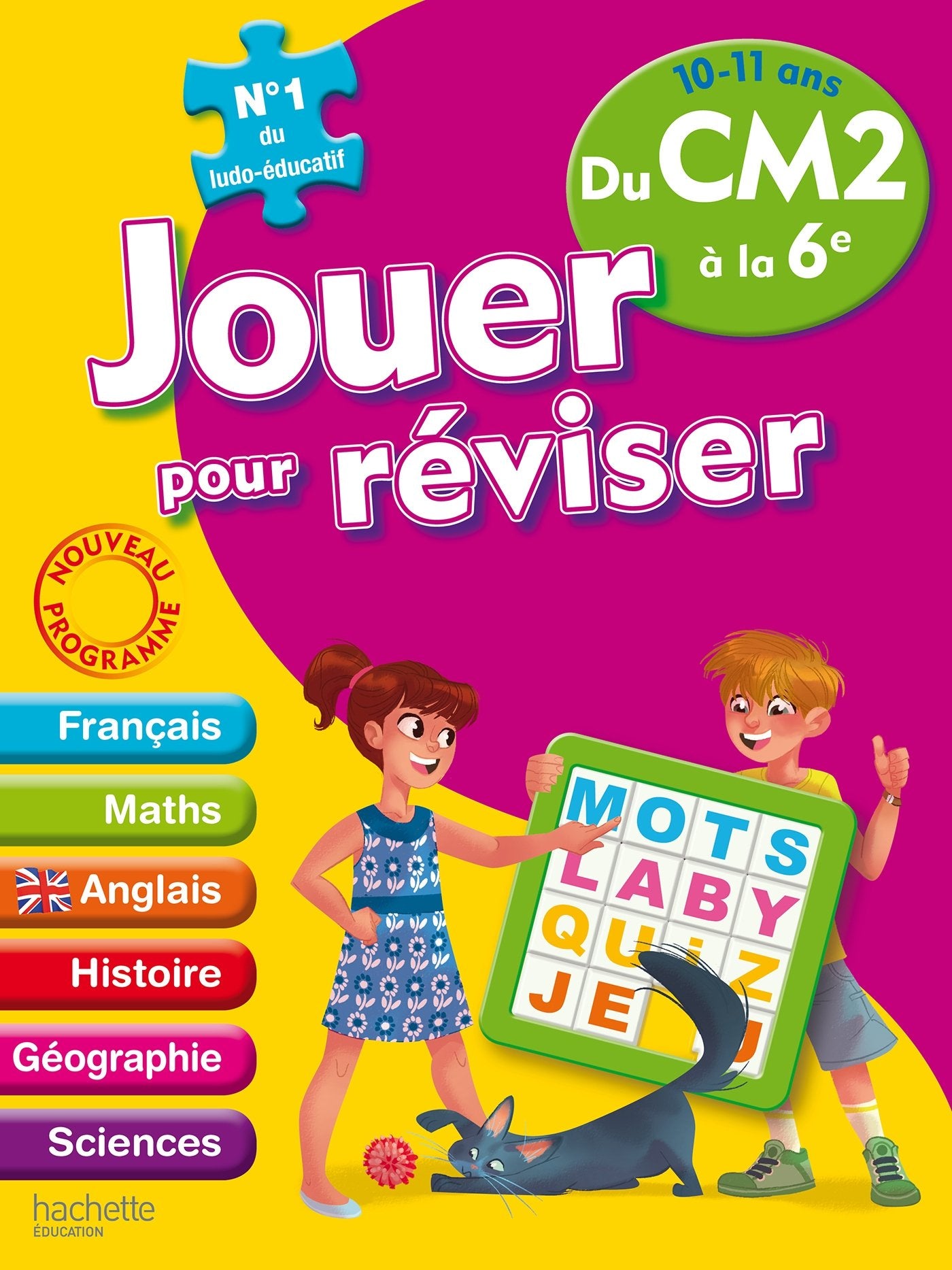 Jouer pour réviser - Du CM2 à la 6e 10-11 ans - Cahier de vacances 9782017016472