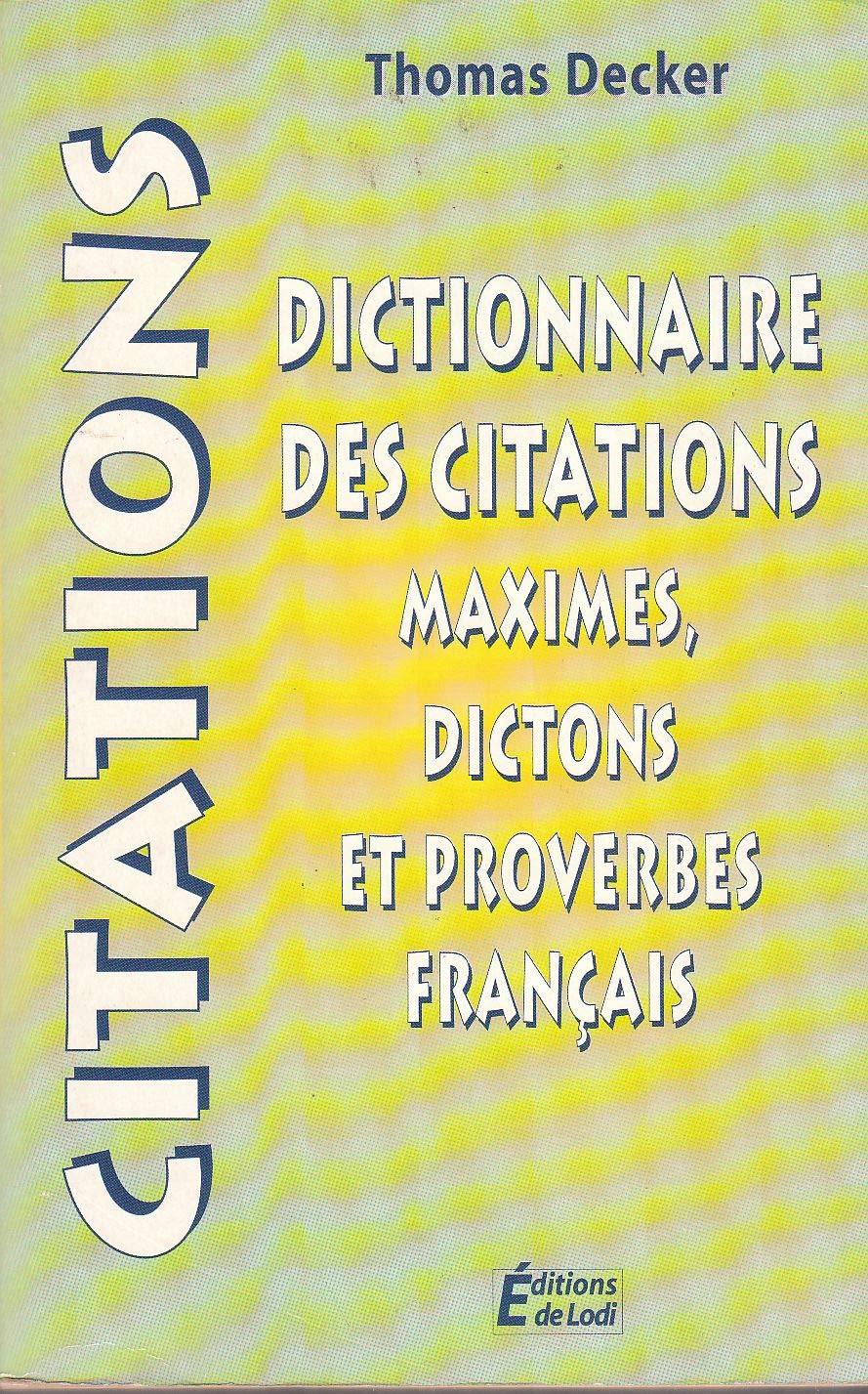 Cita-Dico. Dictionnaire des citations 9782843080036