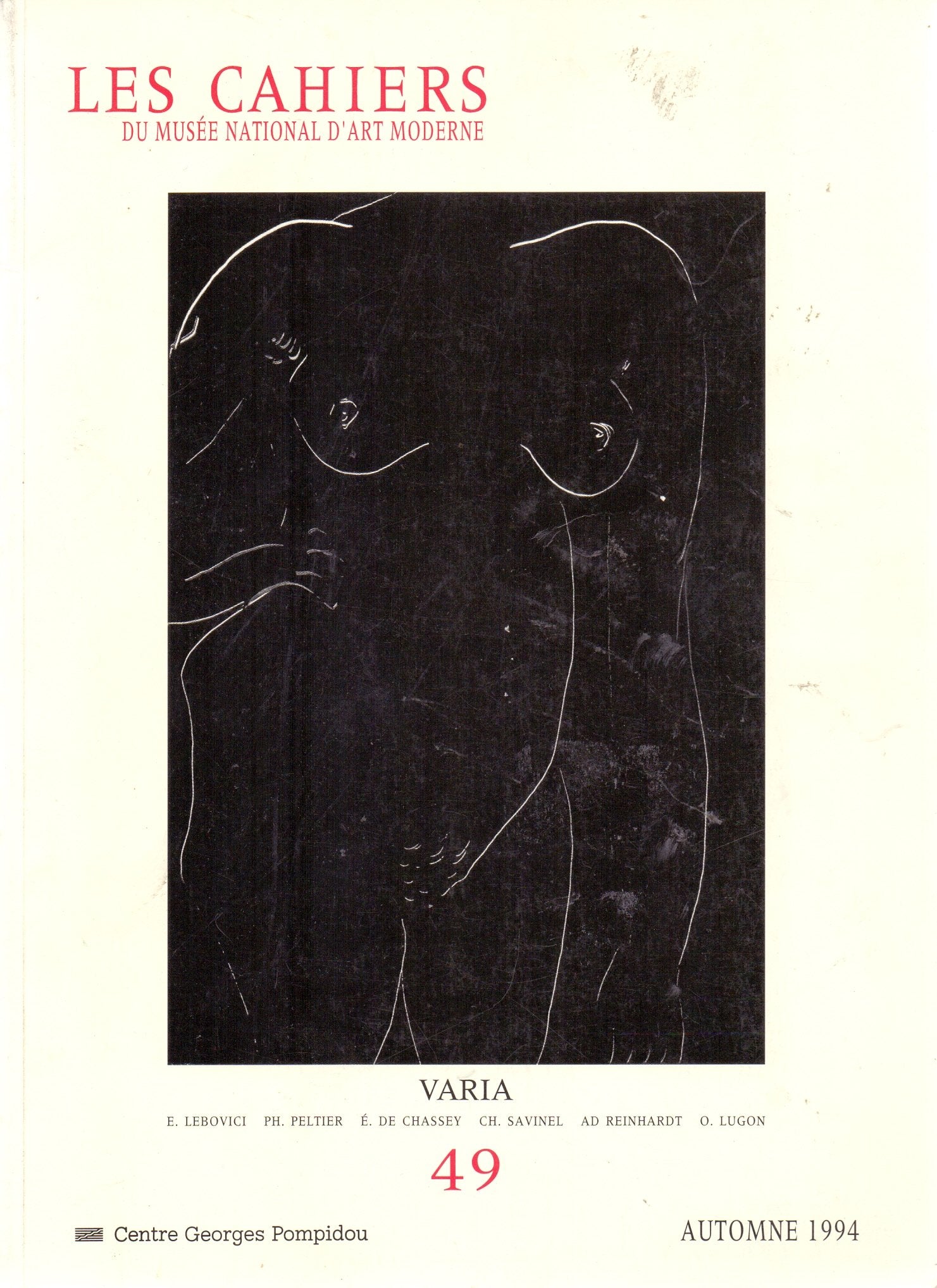 Cahiers du musee national d'art moderne n 49 (1994) 9770181152492