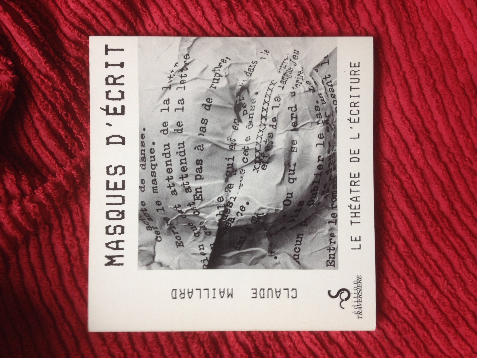Masque d'ecrit 9782903551117