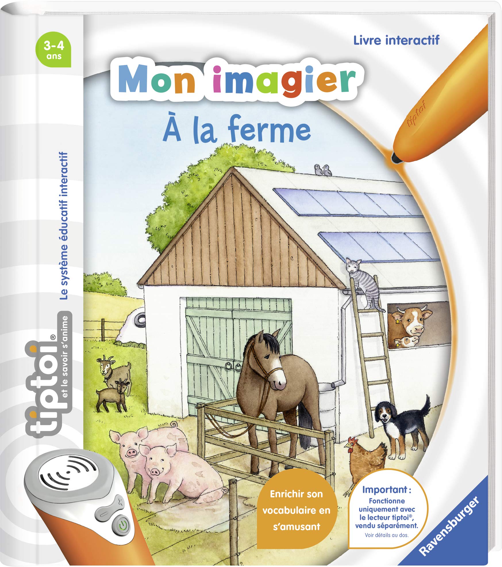 Ravensburger - Livre interactif tiptoi - Mon imagier à la ferme - Jeux électroniques éducatifs sans écran en français - Enfants à partir de 3 ans - 00027 4005556000272