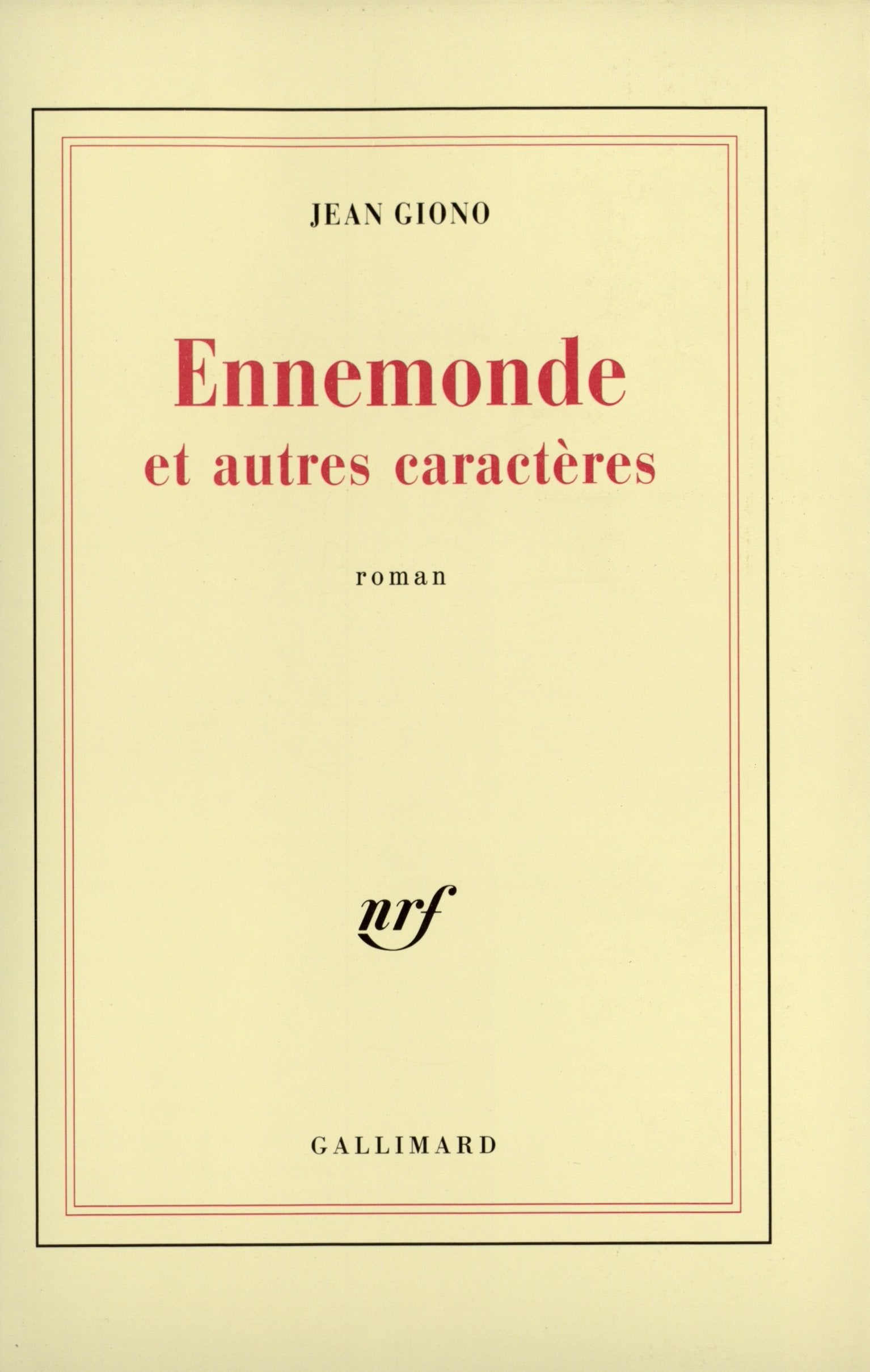 Ennemonde et autres caractères 9782070270354