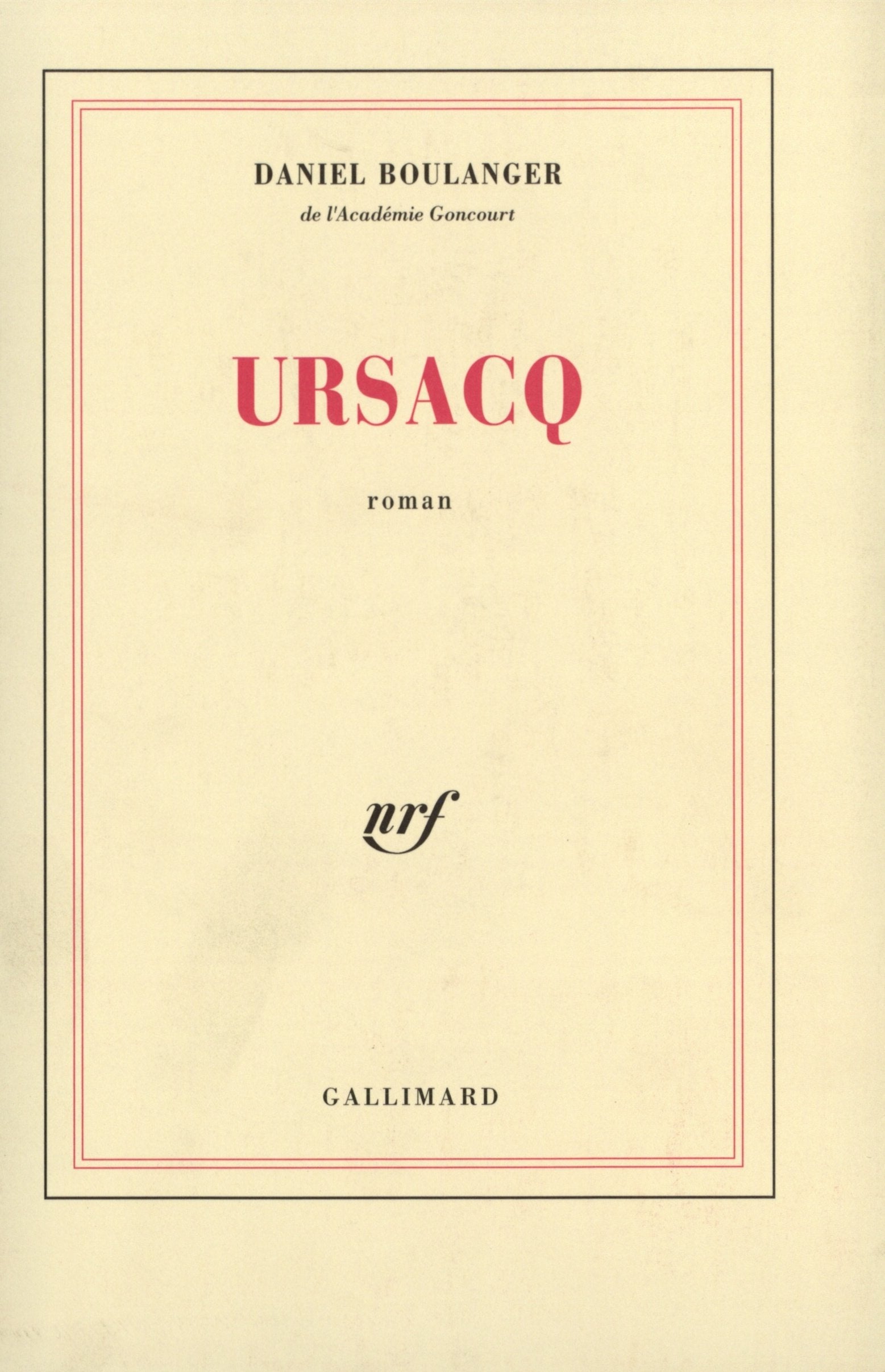 Ursacq 9782070729180