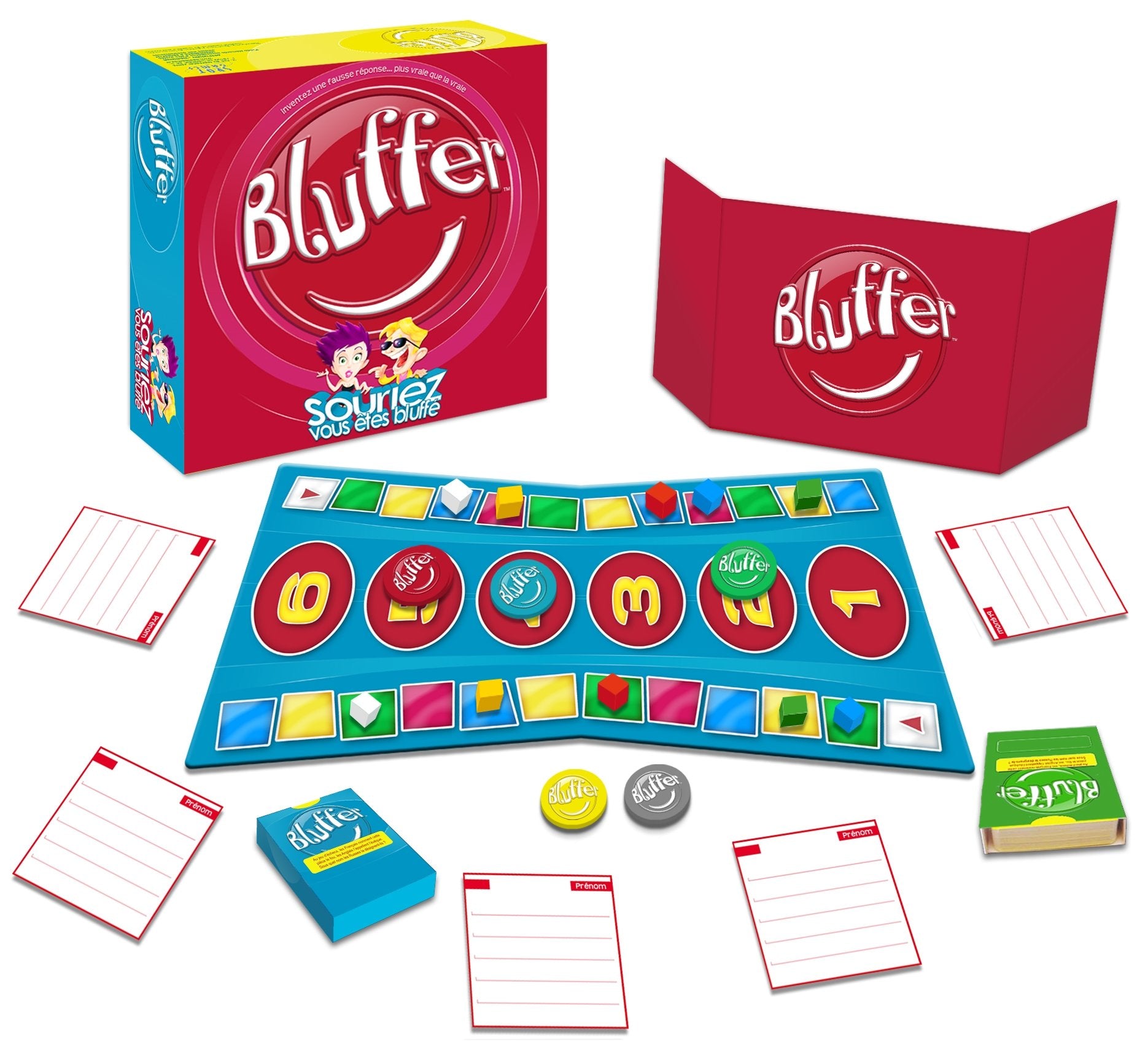 Bluffer - Jeu d'ambiance - Qui a le plus de talent pour piéger ses adversaires en inventant une fausse réponse - Spot Games 3573650000012