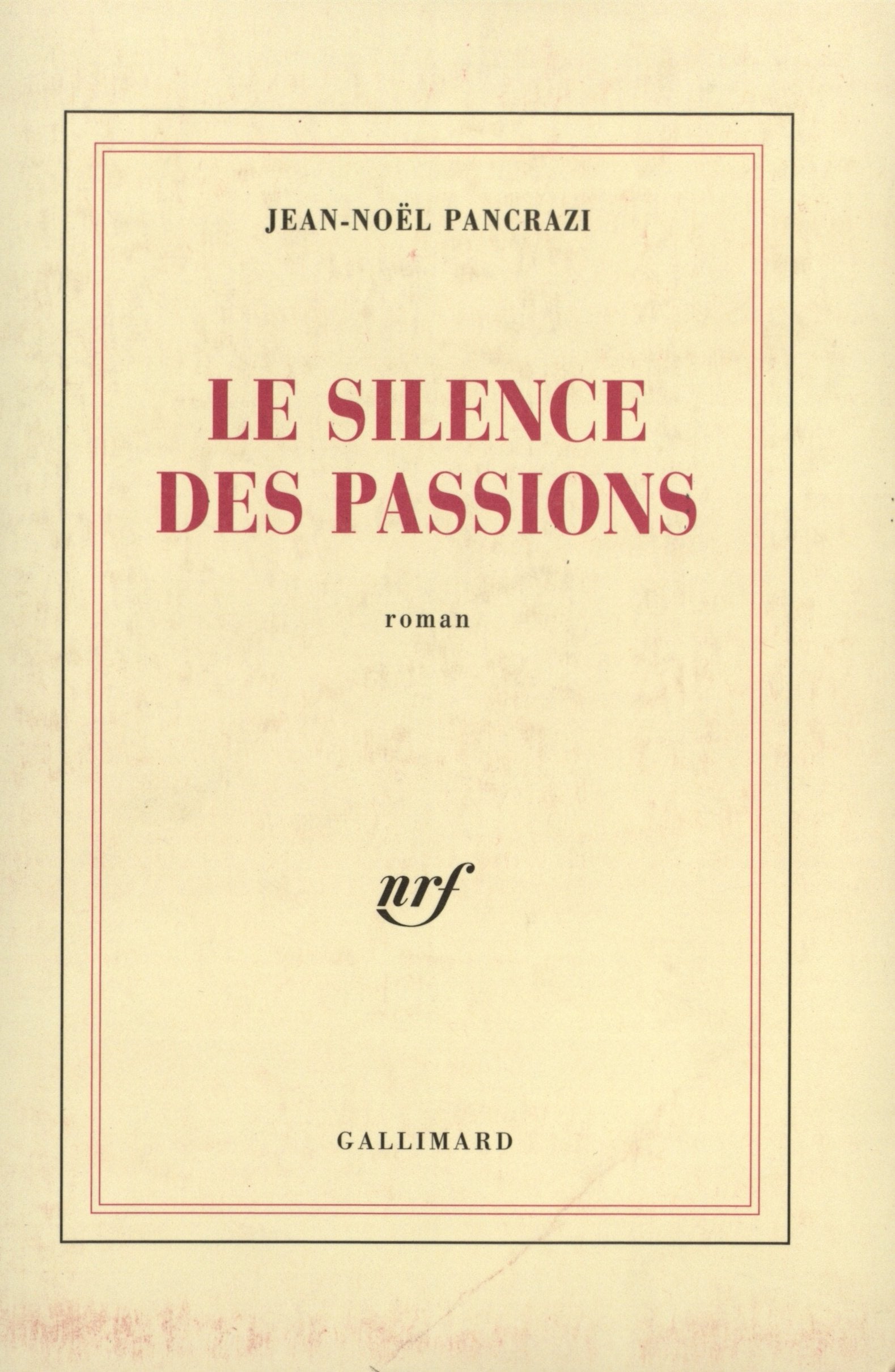 Le silence des passions 9782070736645