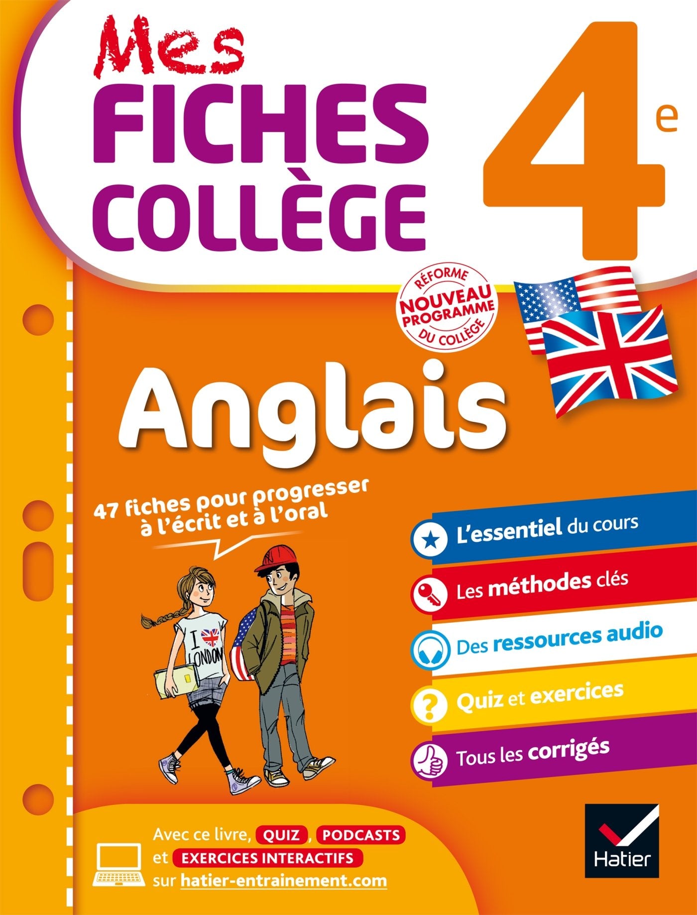 Mes fiches collège Anglais 4e: fiches de révision et entraînement à l'écrit et à l'oral 9782401032149