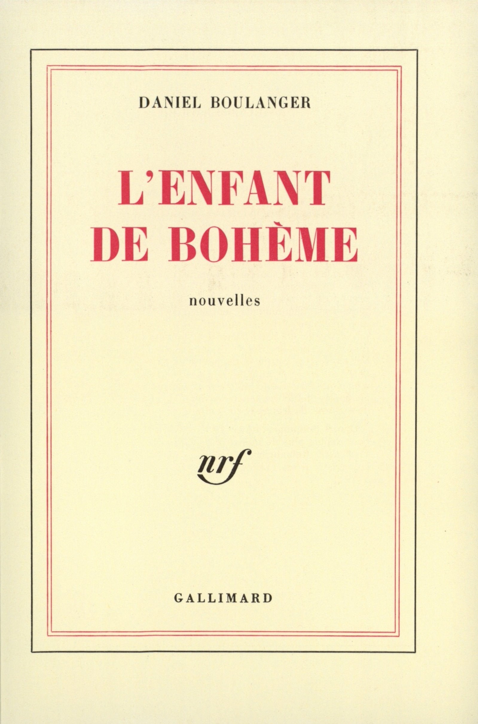 L'Enfant de bohème 9782070299065
