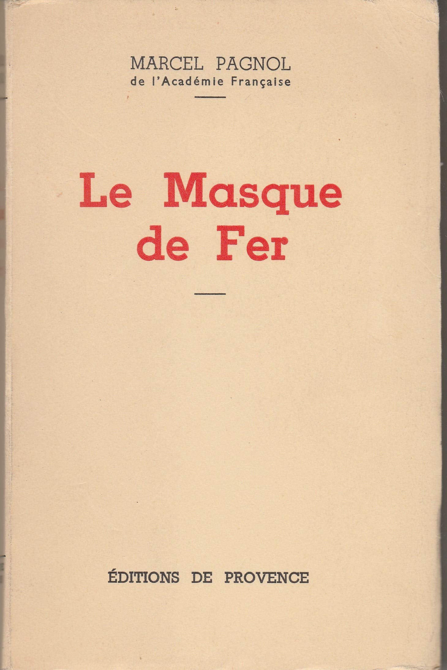 Le masque de fer 3665375228786