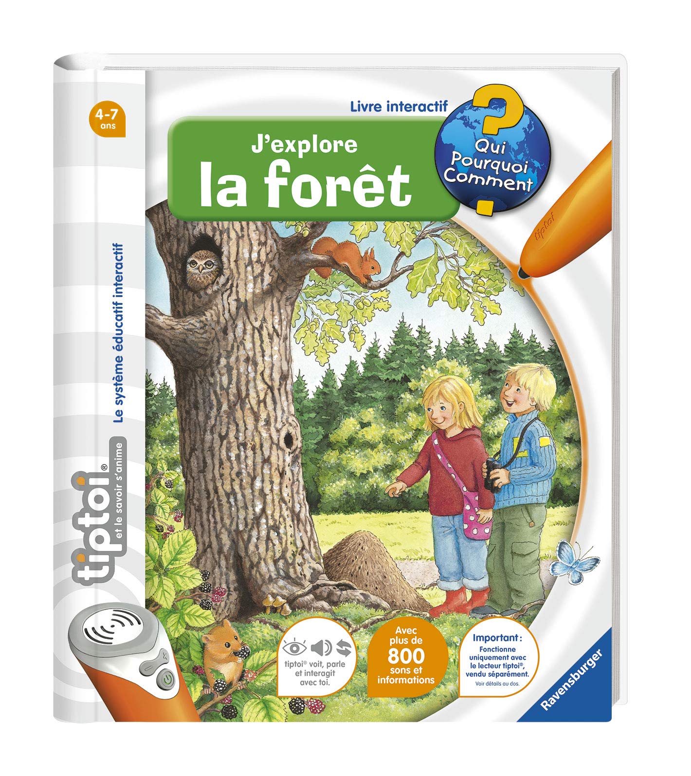 Ravensburger - tiptoi®- Livre interactif - J'explore la forêt - Jeu éducatif électronique, sans écran - A partir de 4 ans - version française - 00 593 4005556005932
