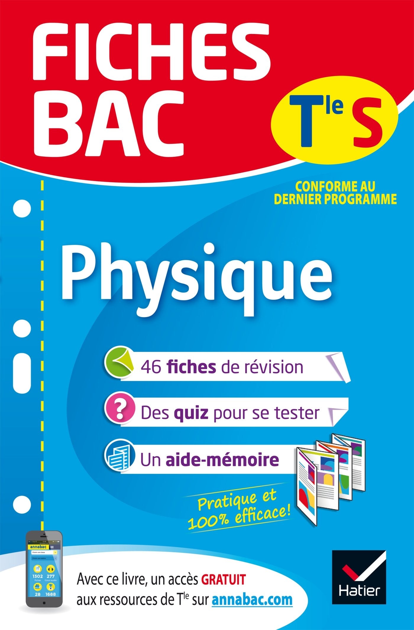 Fiches bac Physique Tle S (enseignement spécifique): fiches de révision Terminale S 9782401044340