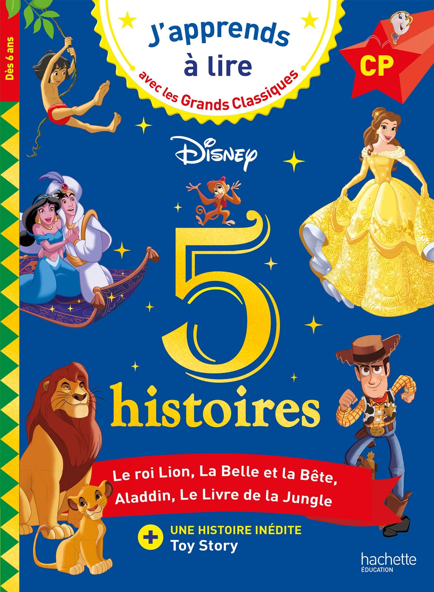 Disney - 5 histoires - CP niveaux 1, 2, 3 9782017873778