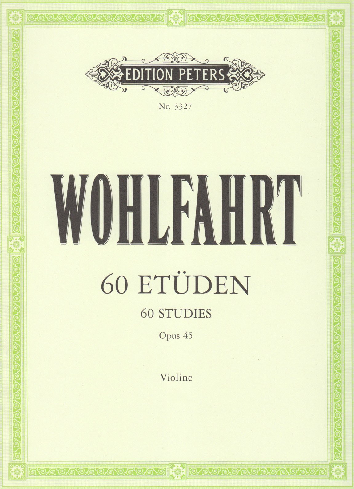 60 Etudes Opus 45 - violon - édition Peters 9790014015589