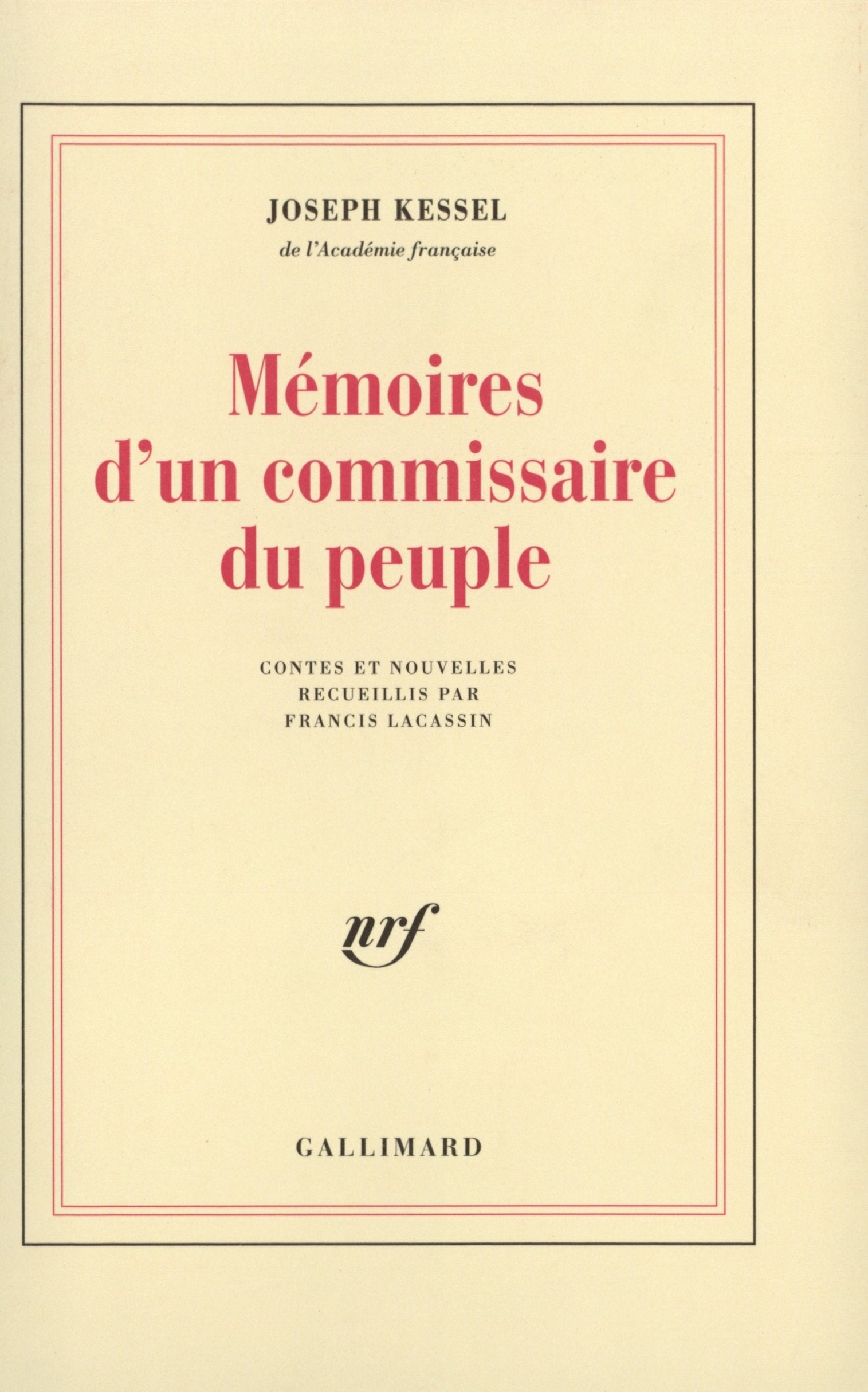 Mémoires d'un commissaire du peuple 9782070713431