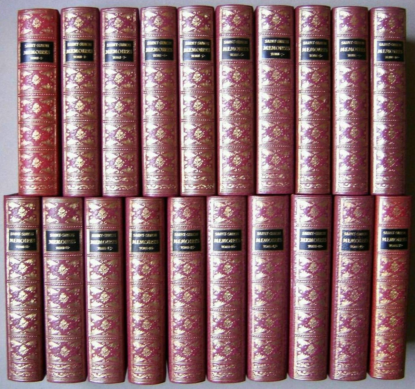Mémoires, complets et authentiques de louis de st simon, 20 volumes