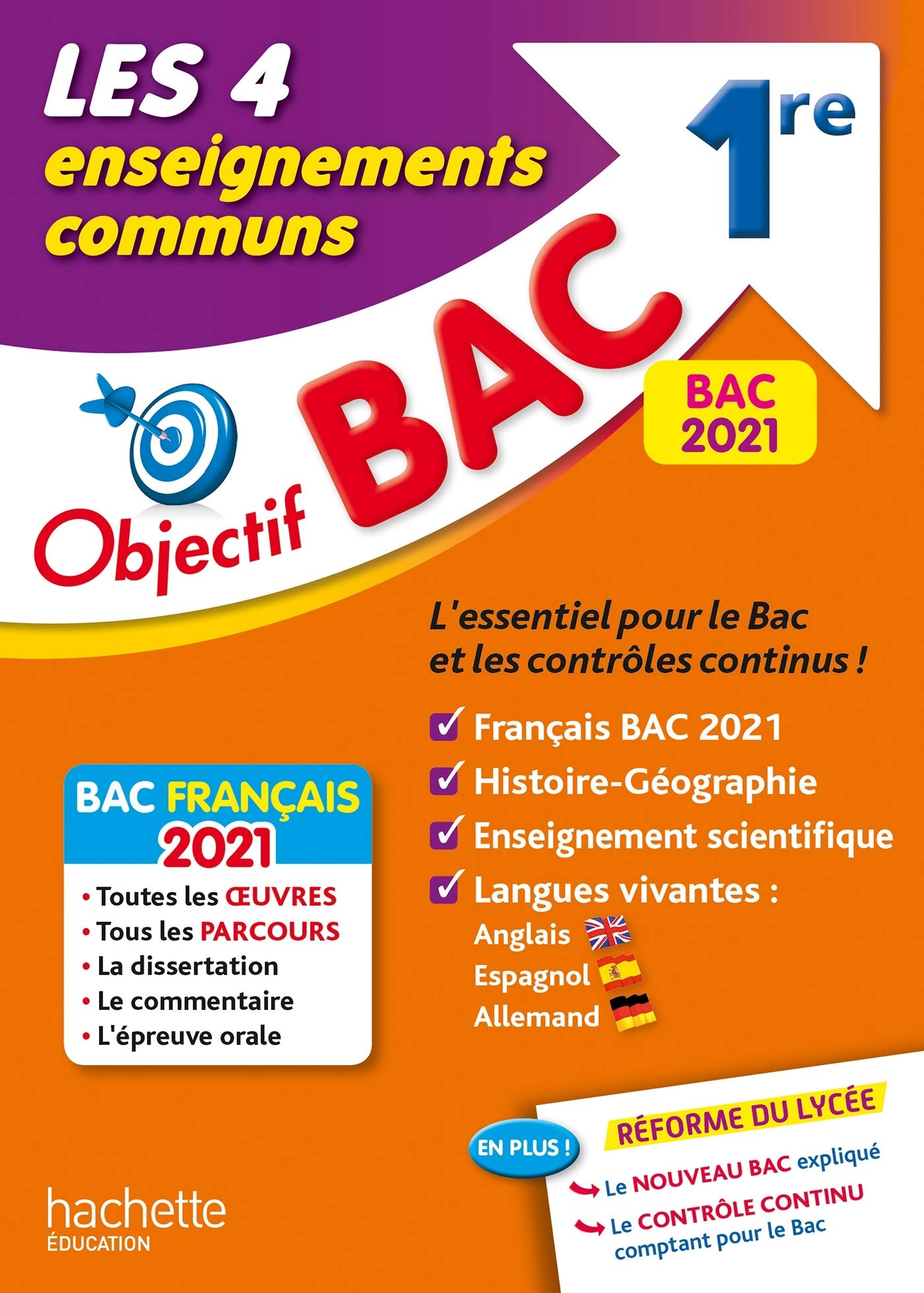 Les 4 enseignements communs 1re: Français, Histoire-géographie, Enseignement scientifique, Langues 9782017119449