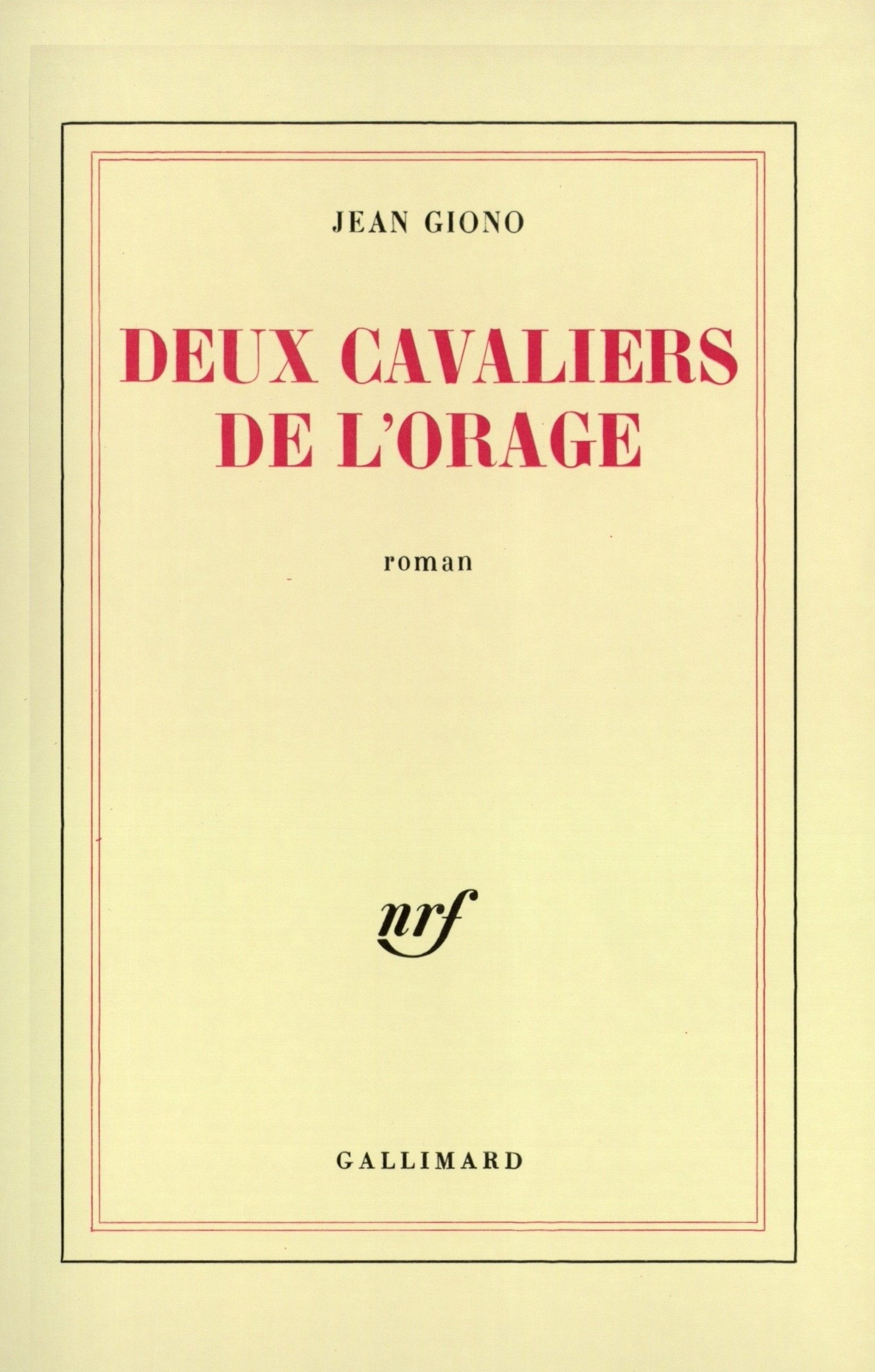 Deux cavaliers de l'orage 9782070361984