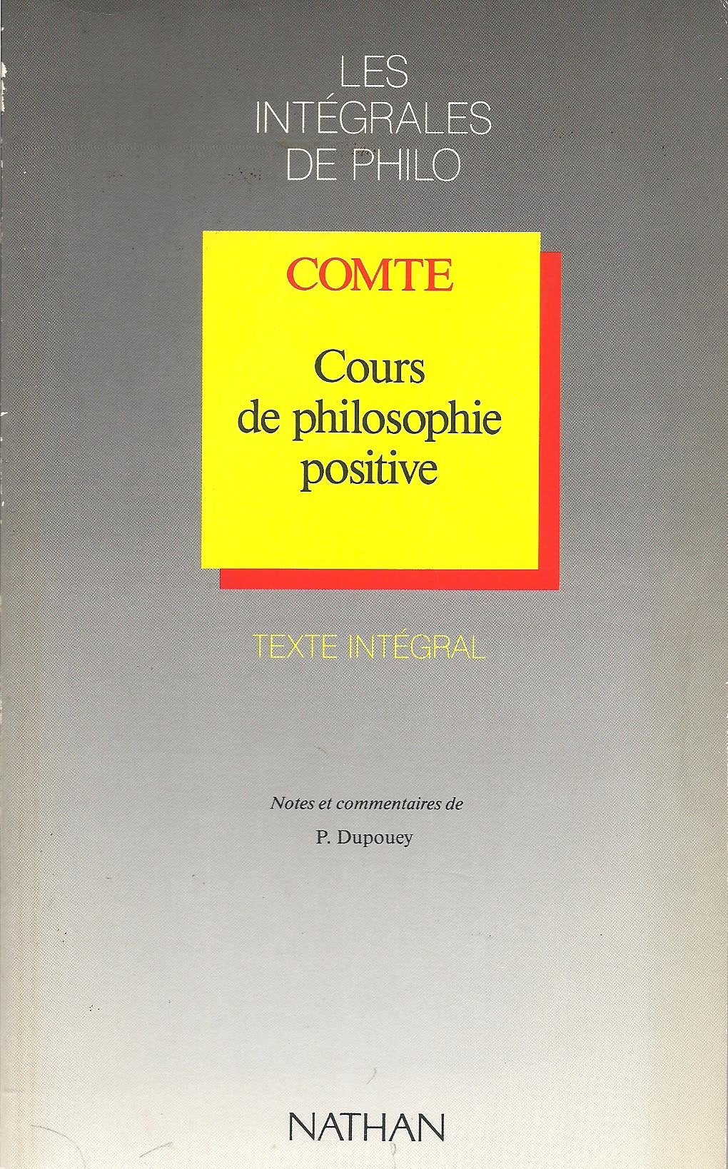 Cours de philosophie positive 9782091758510