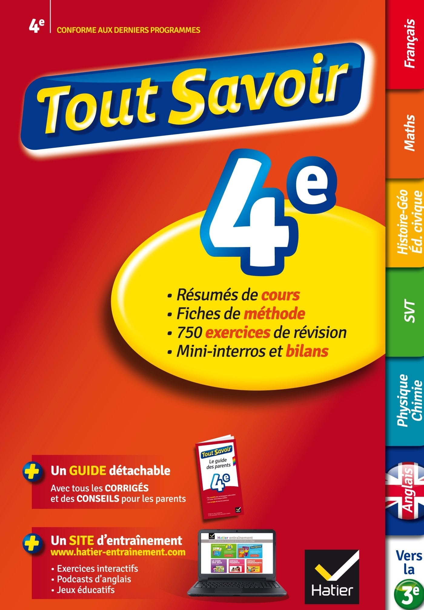 Tout savoir 4e 9782218976315