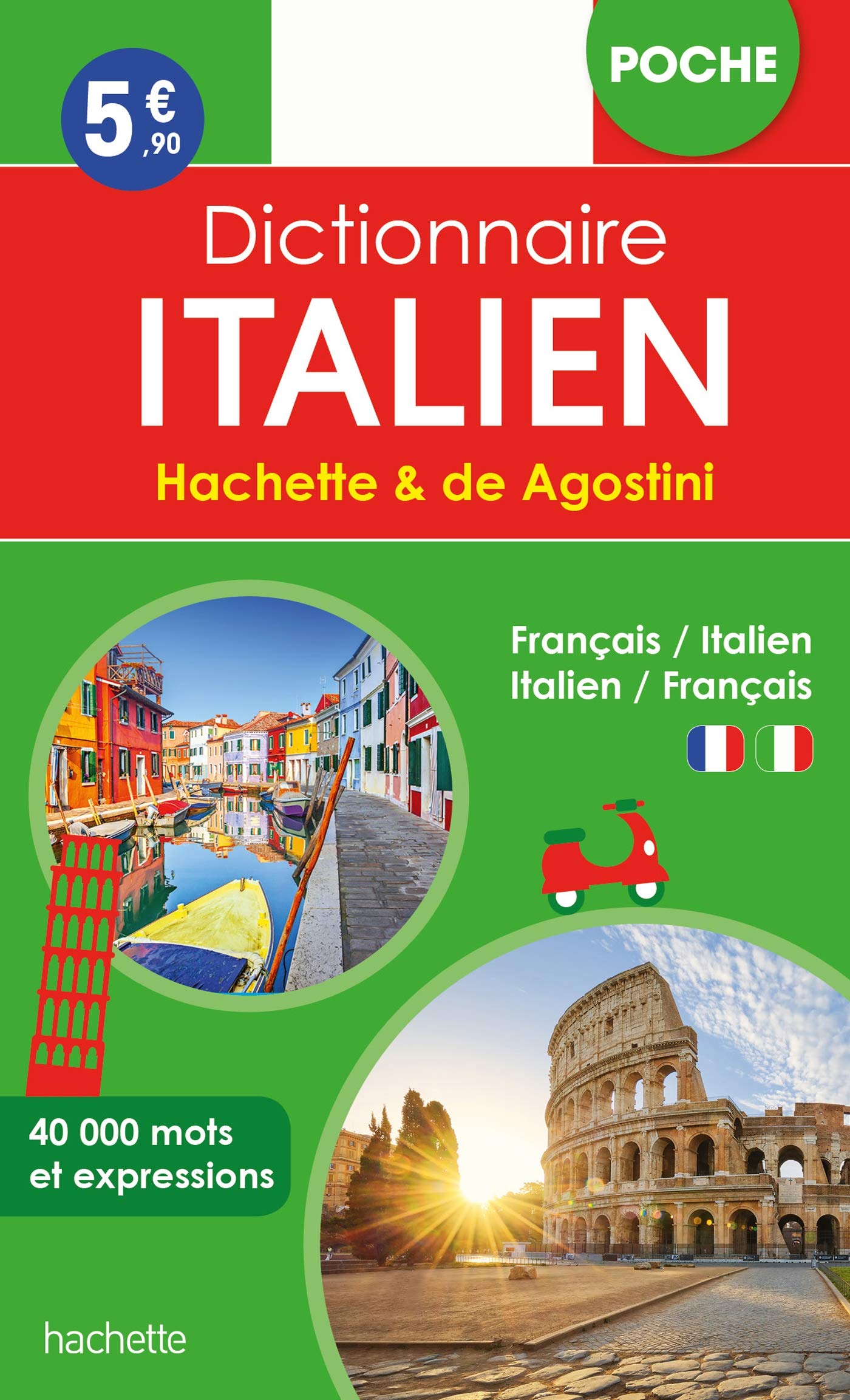 Dictionnaire Poche Hachette De Agostini - Bilingue Italien 9782014006582