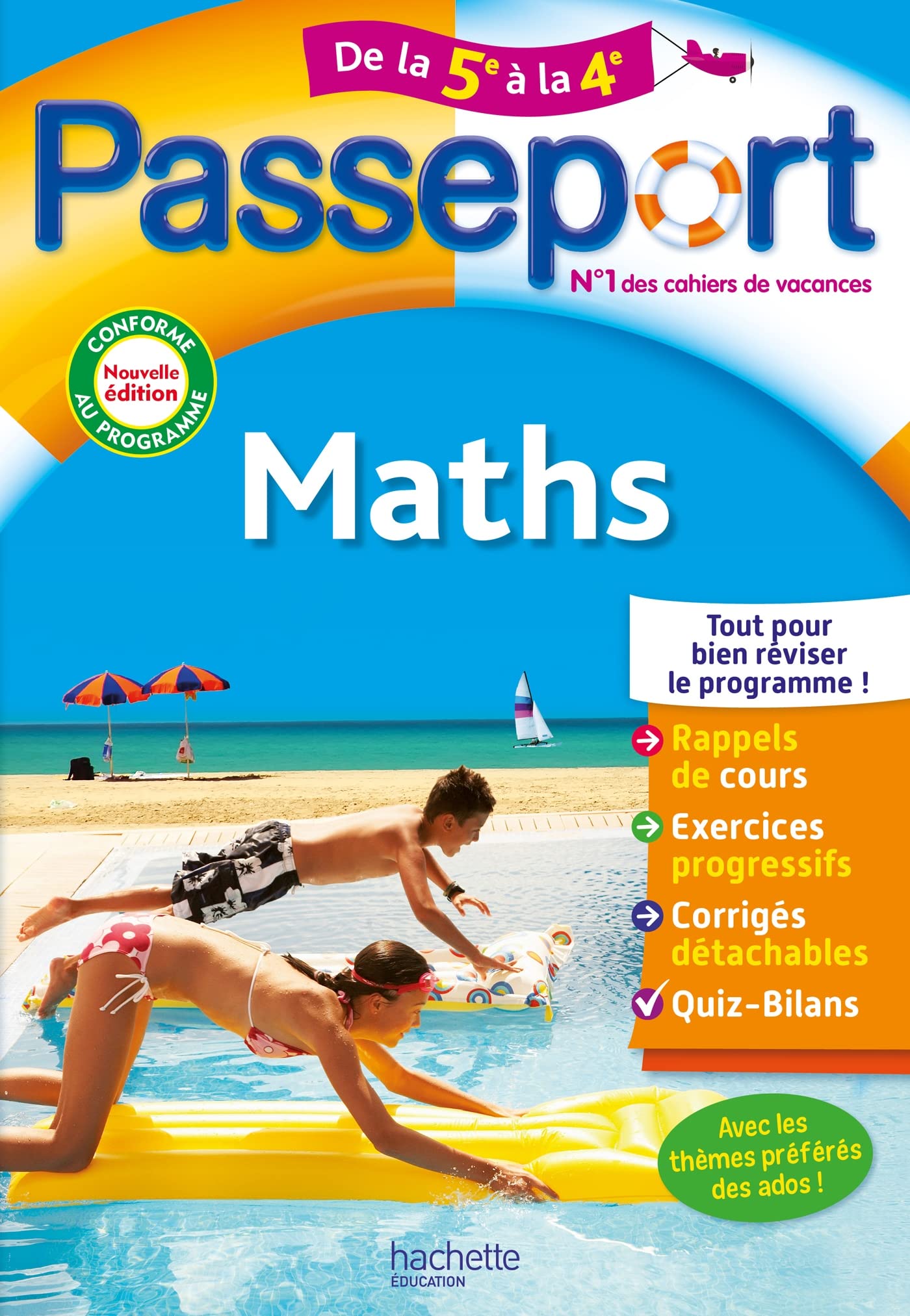 Passeport - Maths - De la 5e à la 4e - Cahier de vacances 2025 9782017148333