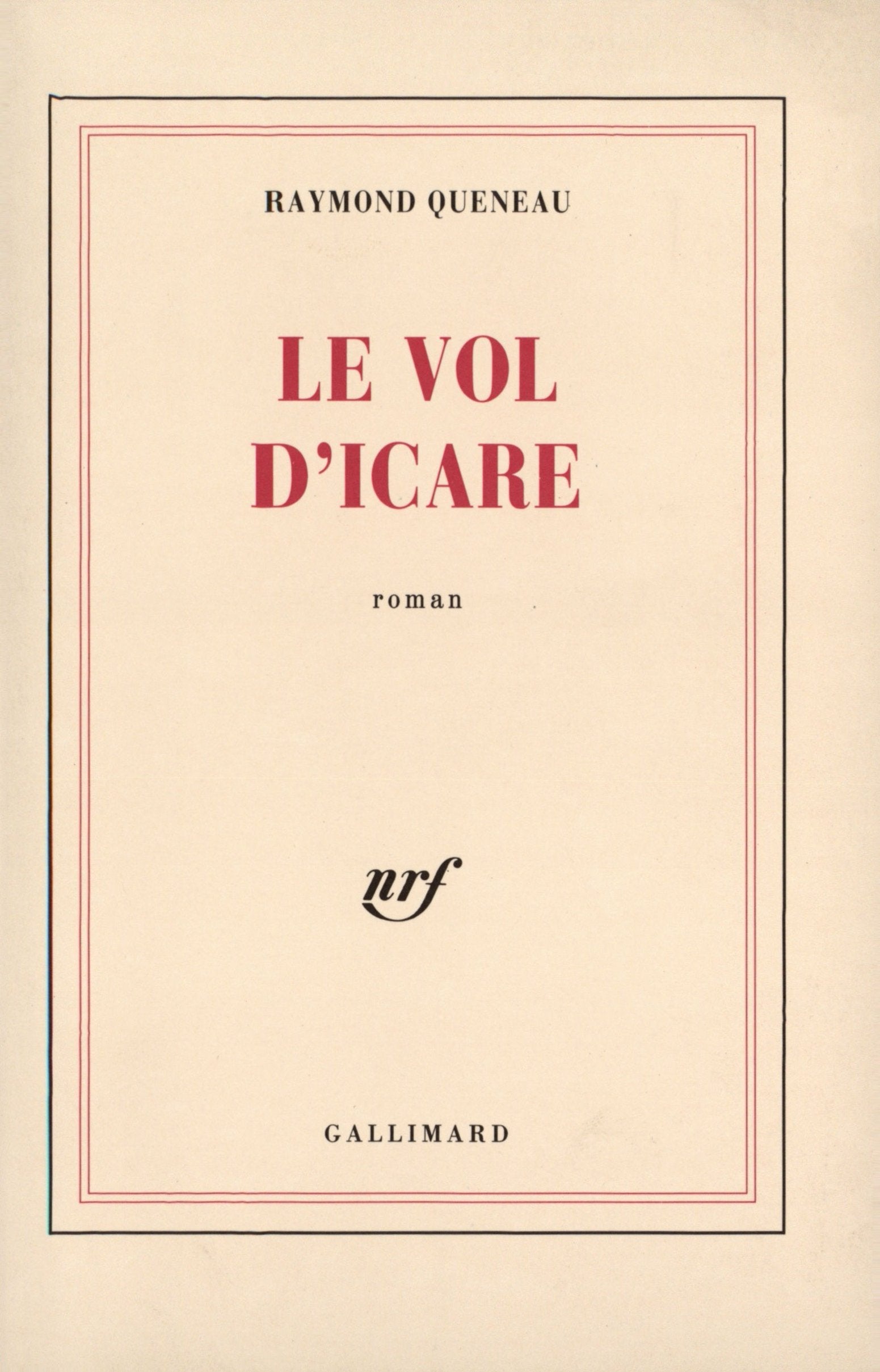 Le Vol d'Icare 9782070272983