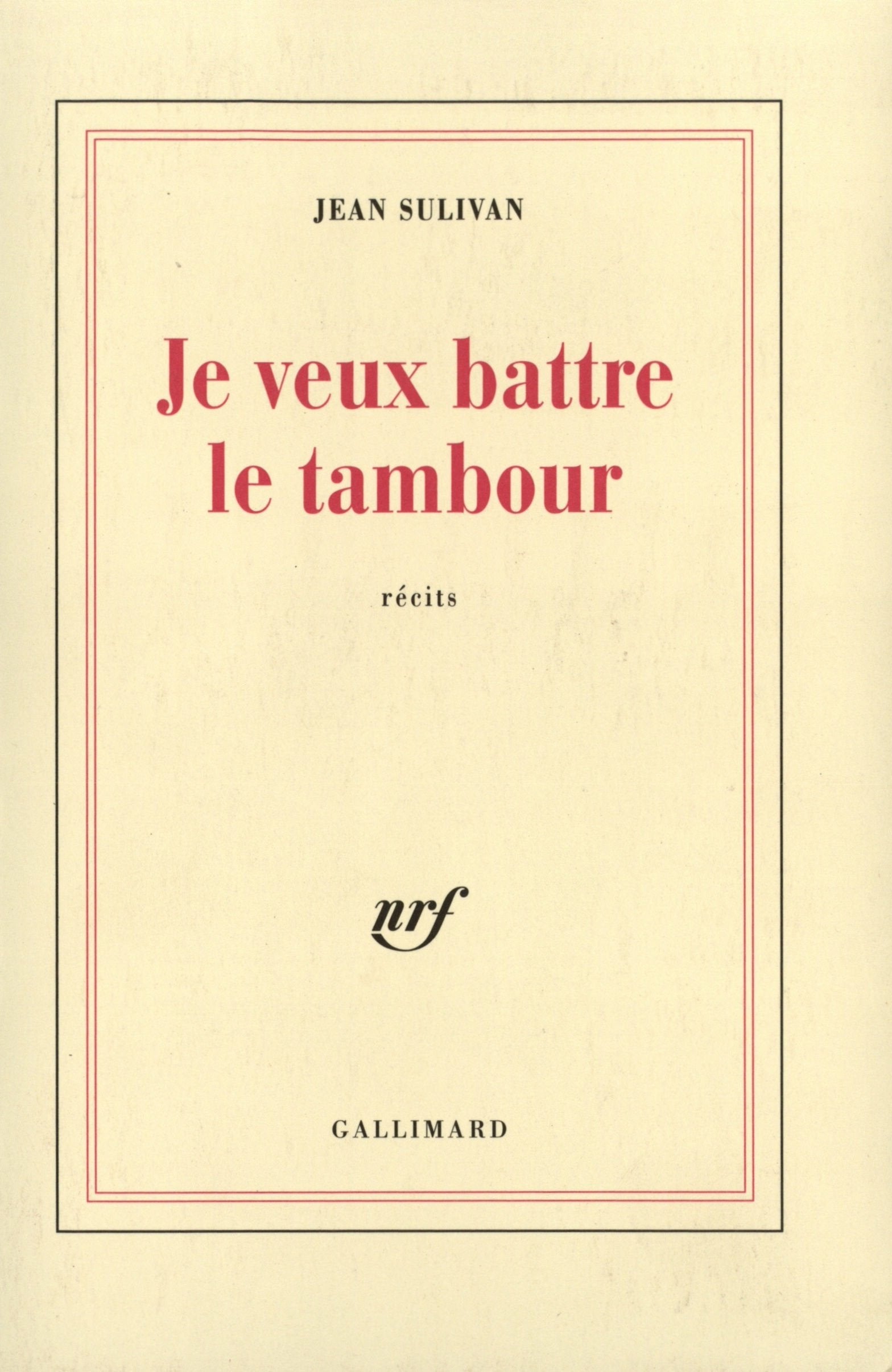 Je veux battre le tambour 9782070292318