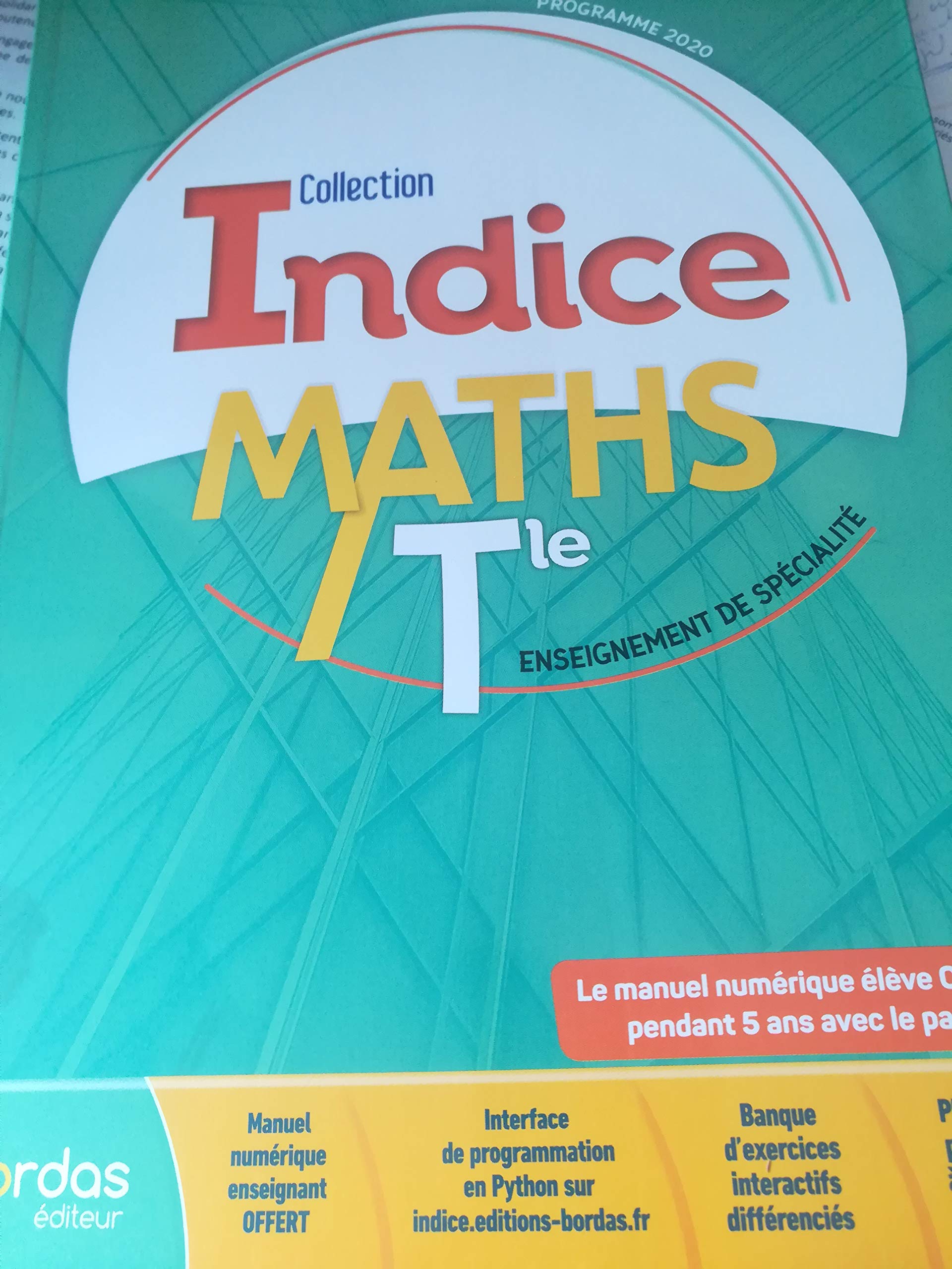 Indice Mathématiques spécialité Tle 9782047337646