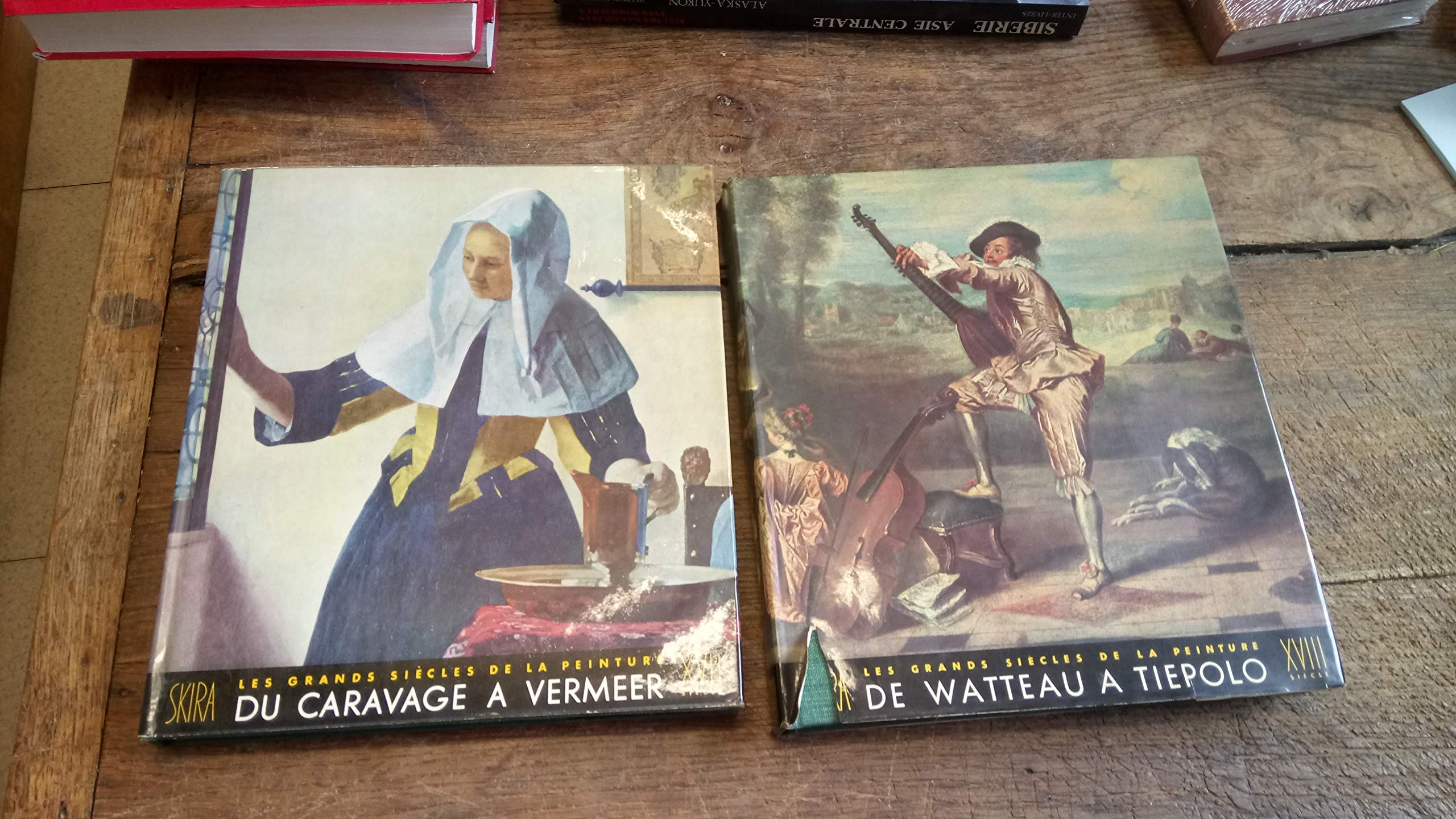 Lot de 2 livres : Les grands siècles de la peinture XVII - siècle XVIII siècle - de Caravage à Vermeer - de Watteau à Tiepolo -