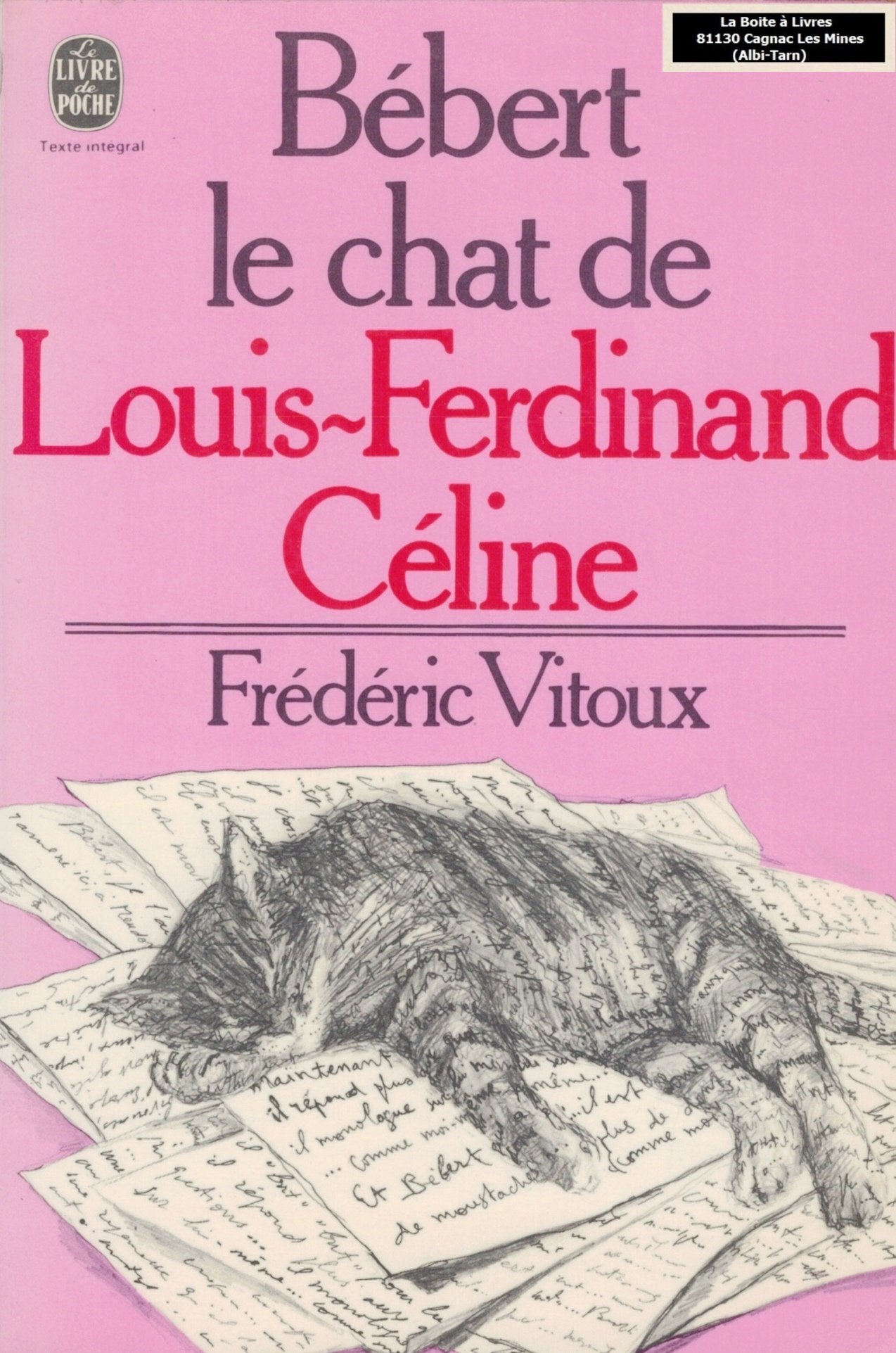 Bebert le chat de louis ferdinand celine 9782253020813