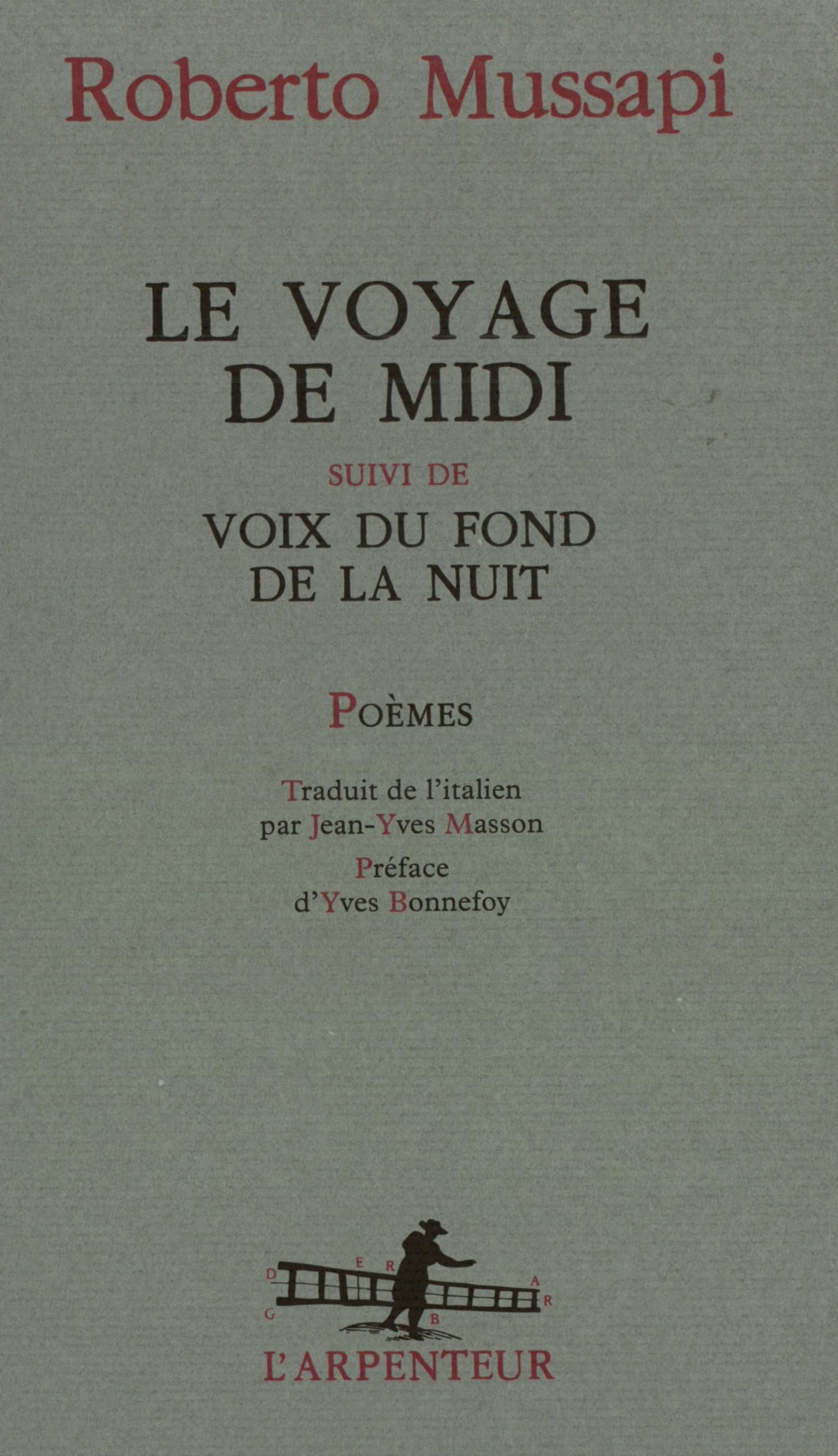 Le voyage de midi/voix du fond de la nuit 9782070754915