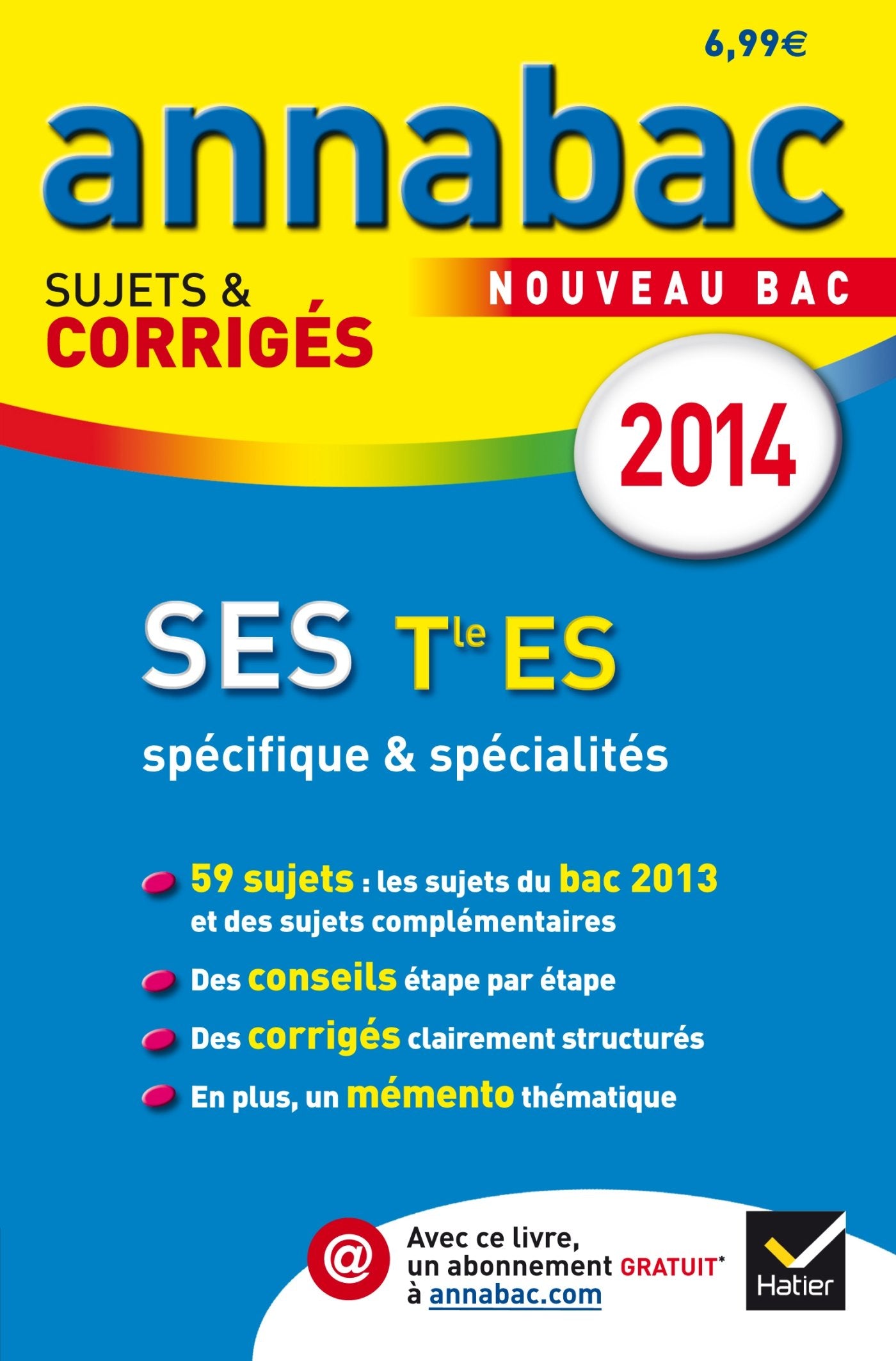 Sciences économiques et sociales Tle ES: Sujets et corrigés 9782218969478