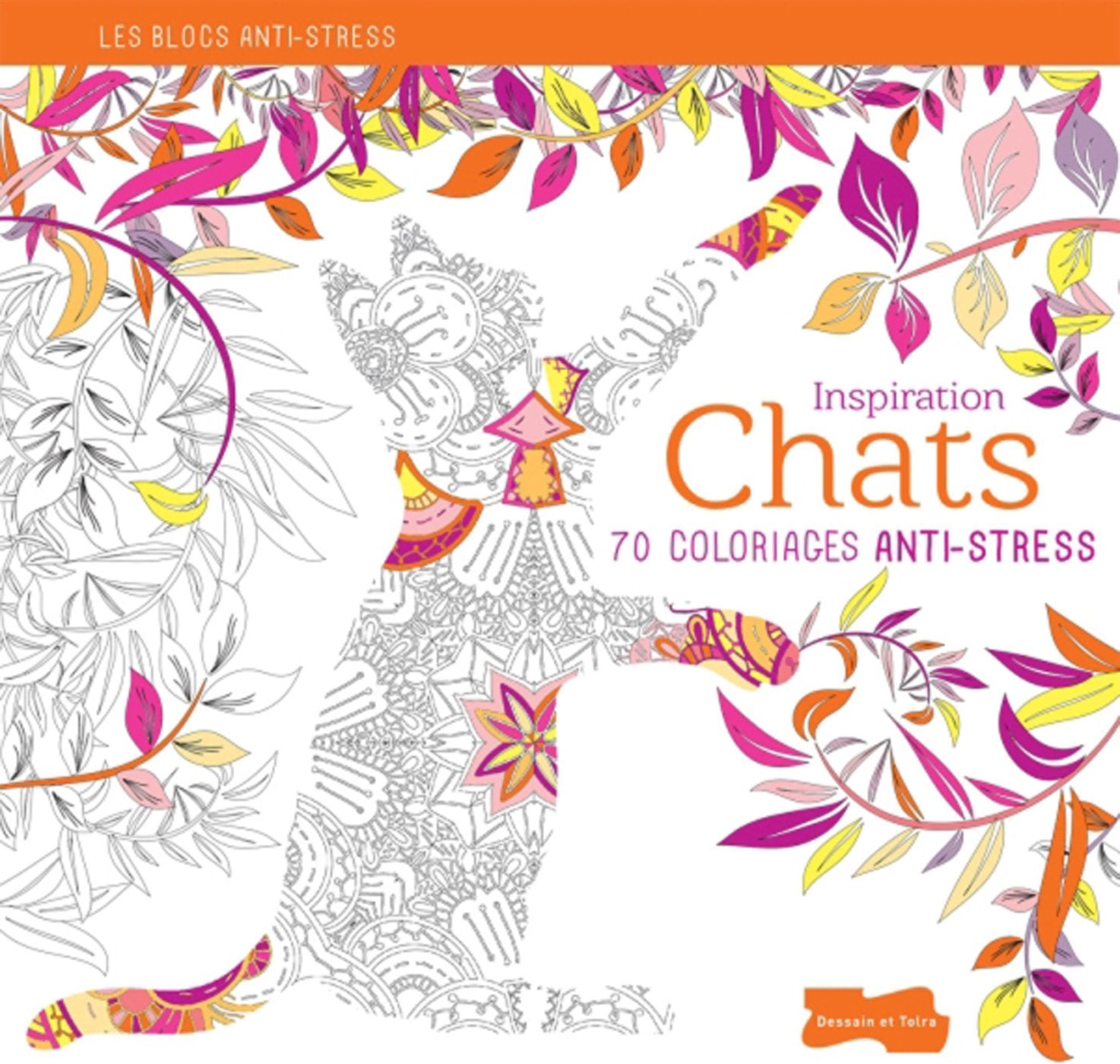 Inspiration Chats, 70 coloriages anti-stress 9782295005311