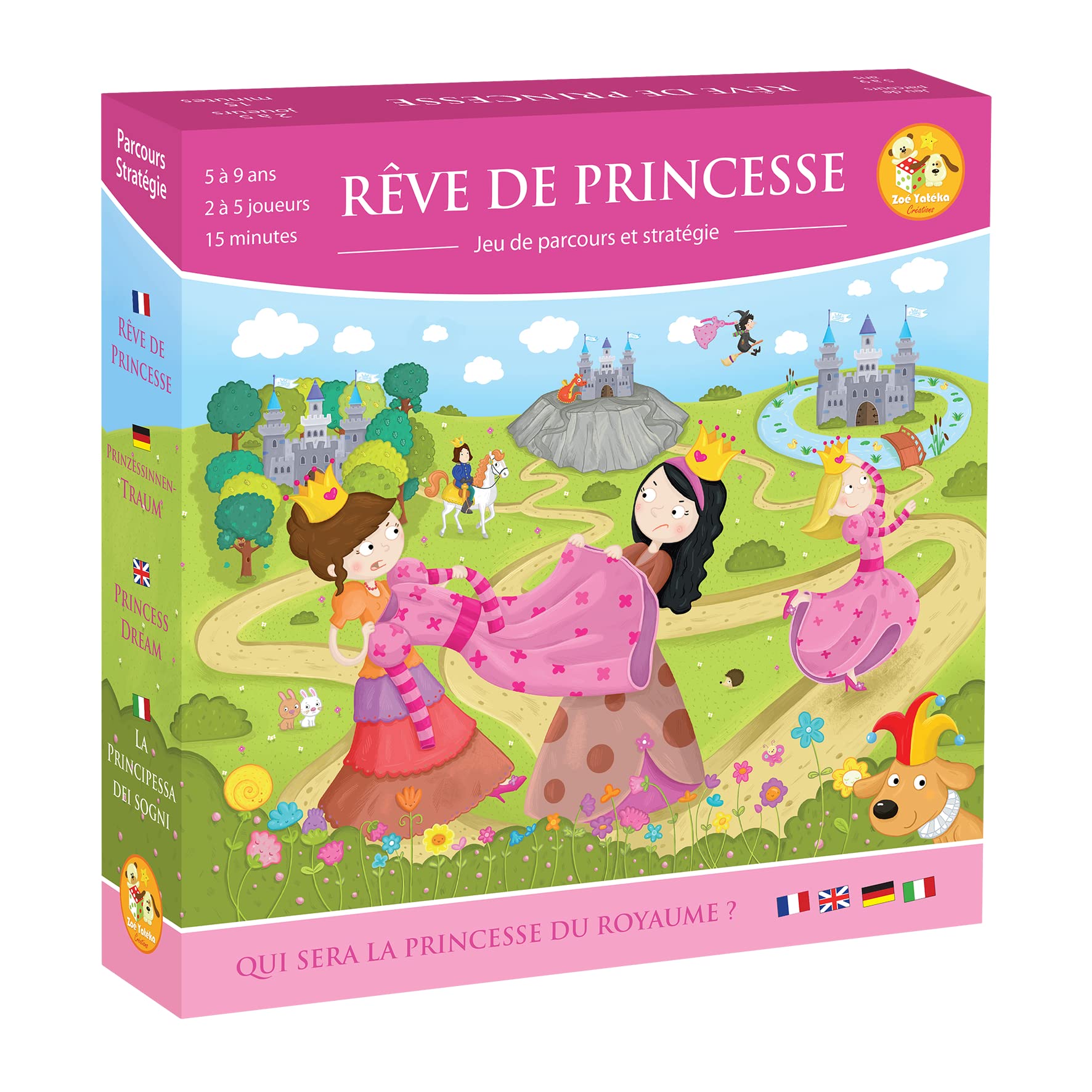 Zoe Yateka - Rêve De Princesse - Jeu de Parcours et stratégie - Jeu de société Enfant - à partir de 5 Ans 3770002277102