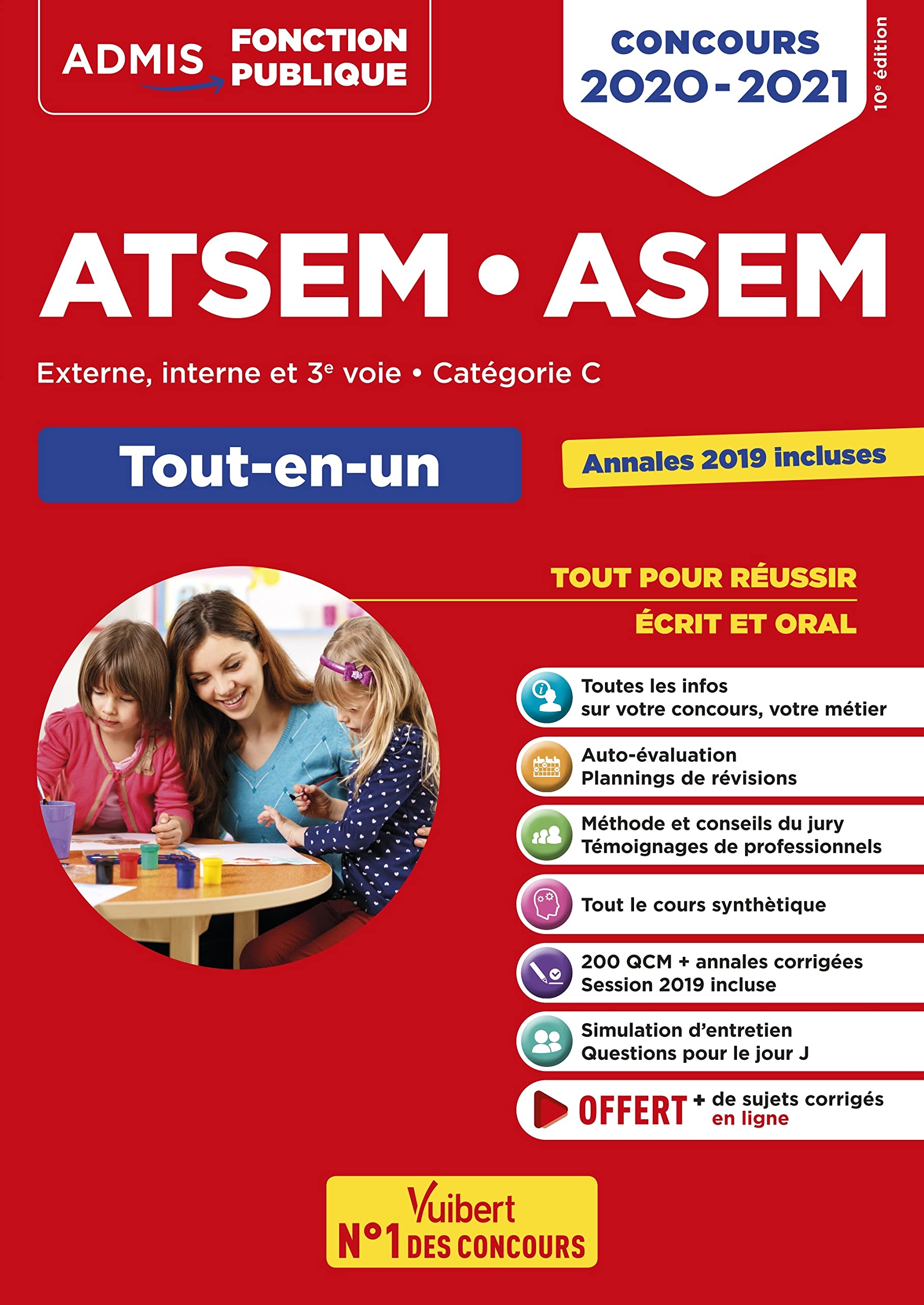Concours ATSEM et ASEM - Catégorie C - Tout-en-un: Agent (territorial) spécialisé des écoles maternelles - 2020-2021 9782311208245