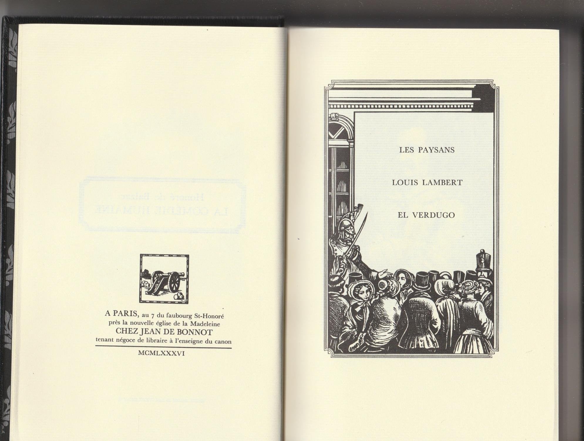 La Comédie Humaine par Honoré de BALZAC Tome 21 (Les Paysans, Louis Lambert, El Verdugo) chez Jean de Bonnot