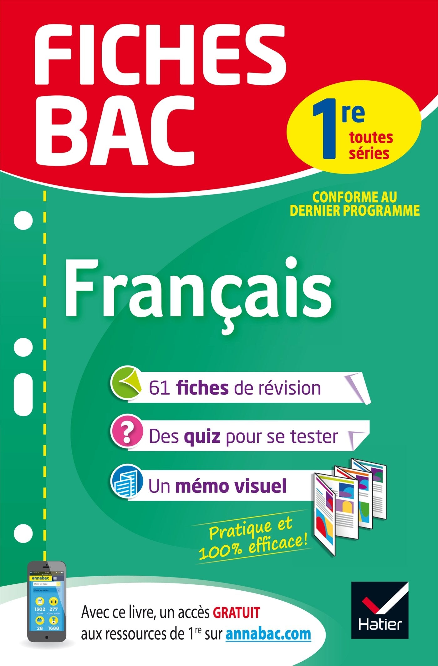 Fiches bac Français 1re toutes séries: fiches de révision Première séries générales et technologiques 9782401044418