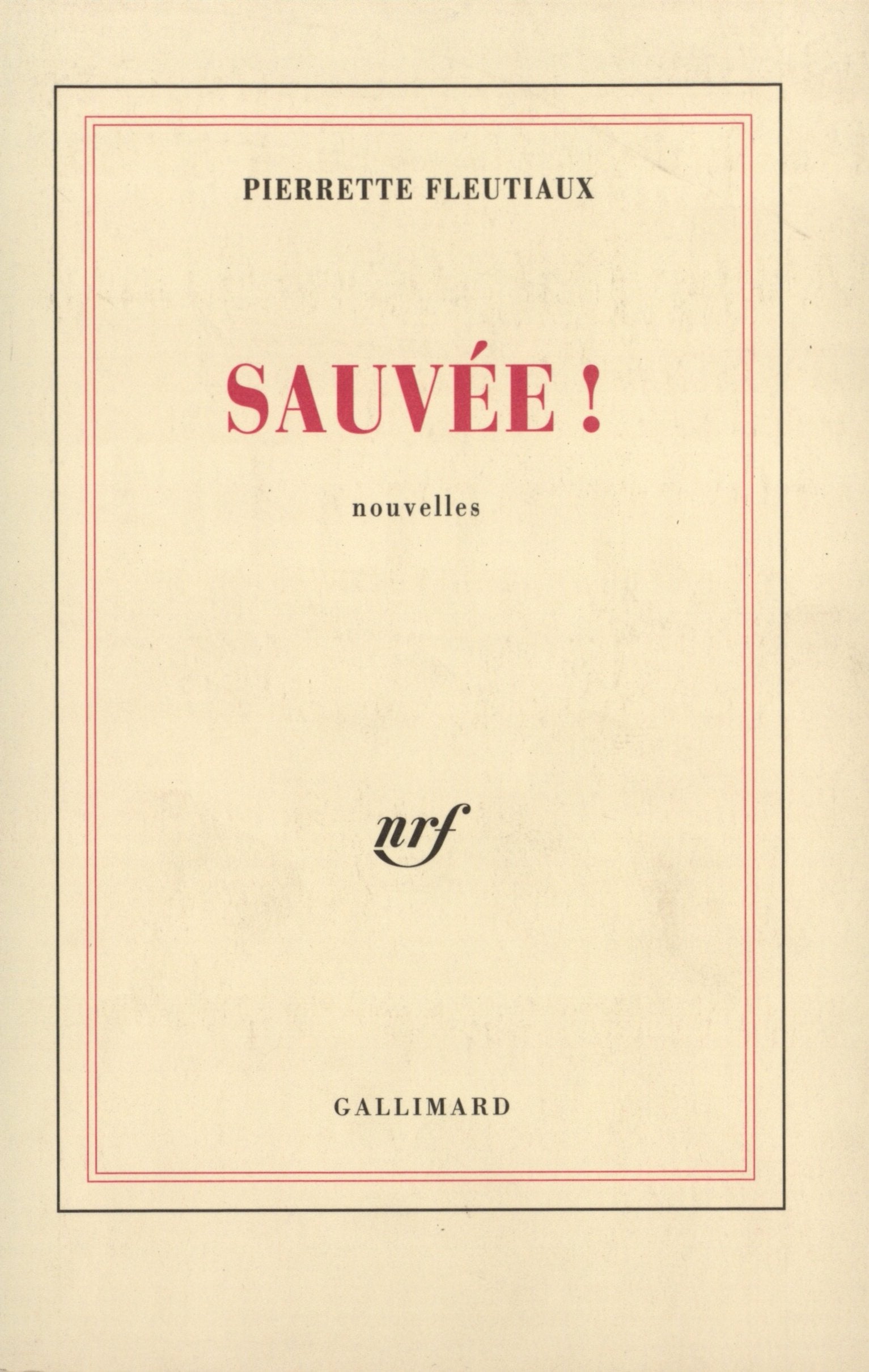 Sauvée ! 9782070734191
