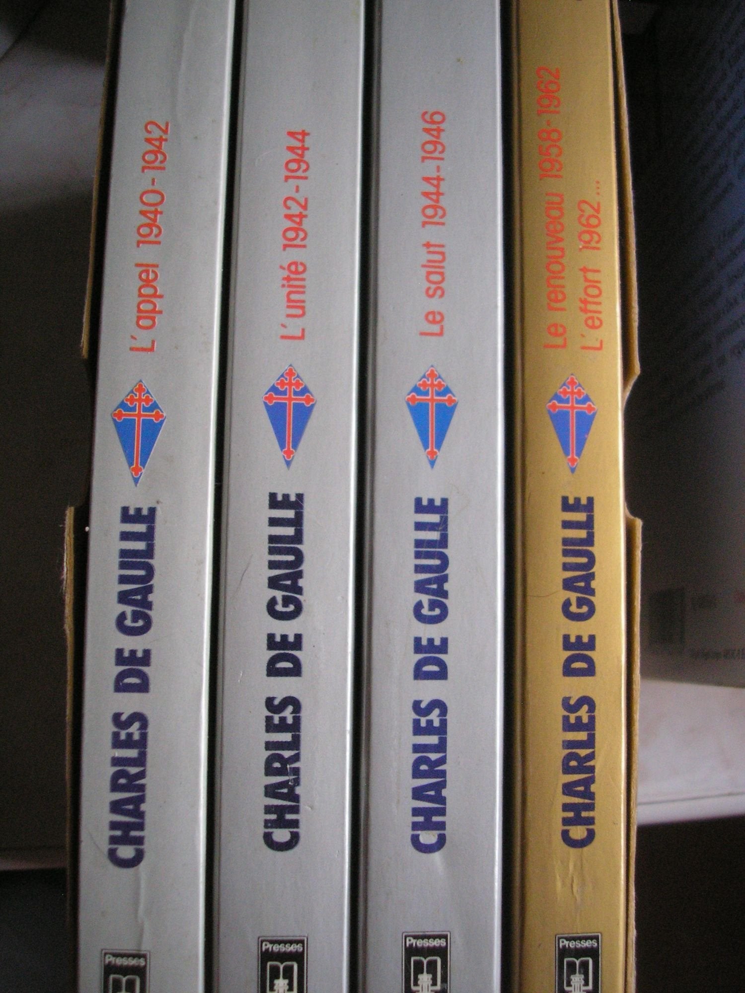 charles de gaulle - coffret 4 volumes mémoires de guerre : l'appel 1940 1942 , l'unité 1942 1944 , le salut 1944 1946 - mémoires d'espoir : le renouveau 1958 1962 , l'effort 1962 9782256000201