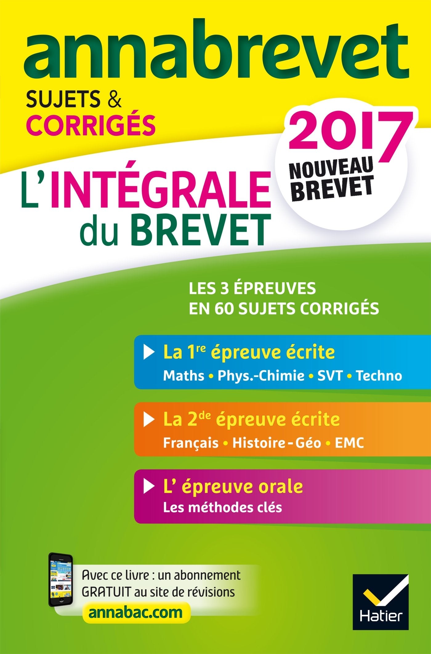 L'Intégrale 3e: Sujets et corrigés 9782218998508